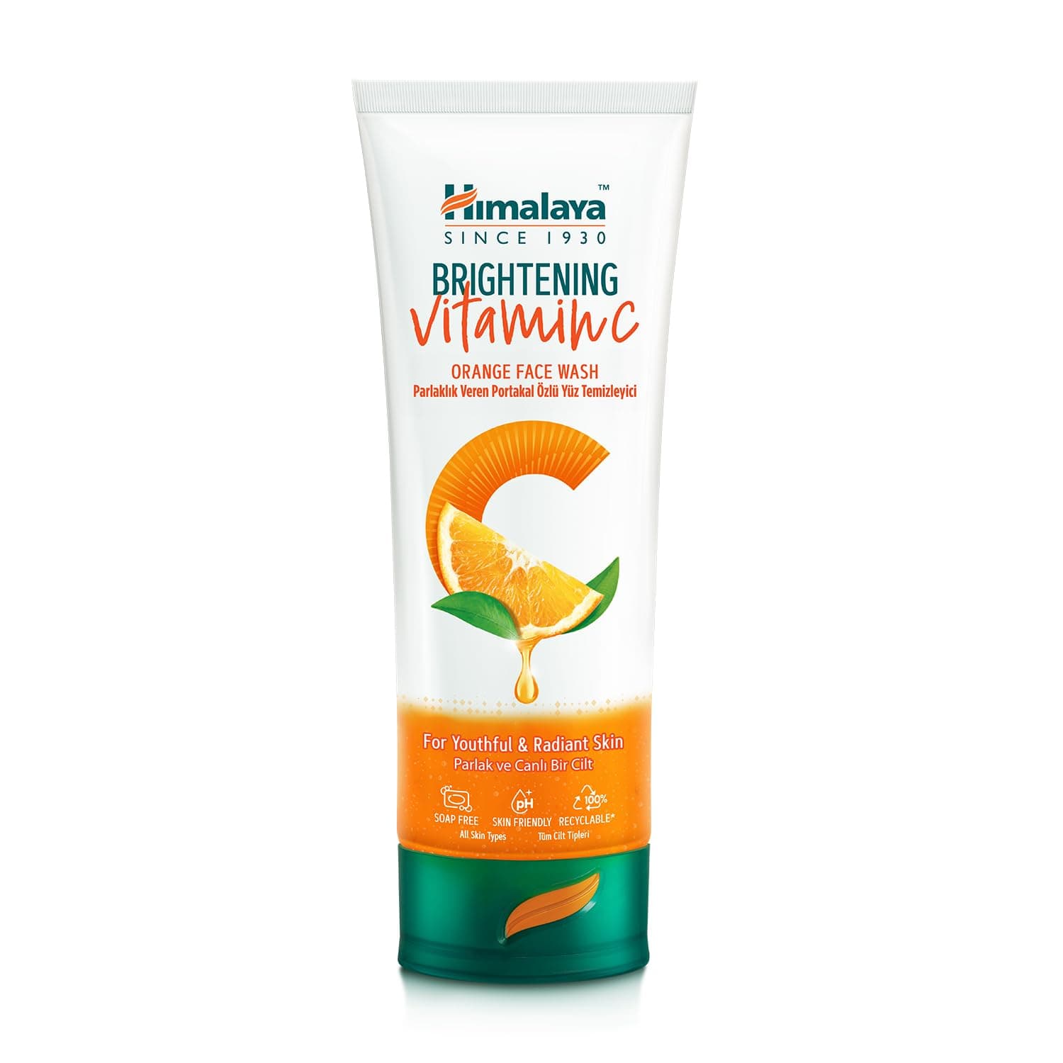 Himalaya Vitamin C Parlaklık Veren Yüz Temizleyici 100 ml | Portakal Özlü | Tüm Ciltler | Paraben/SLS/SLES İçermez