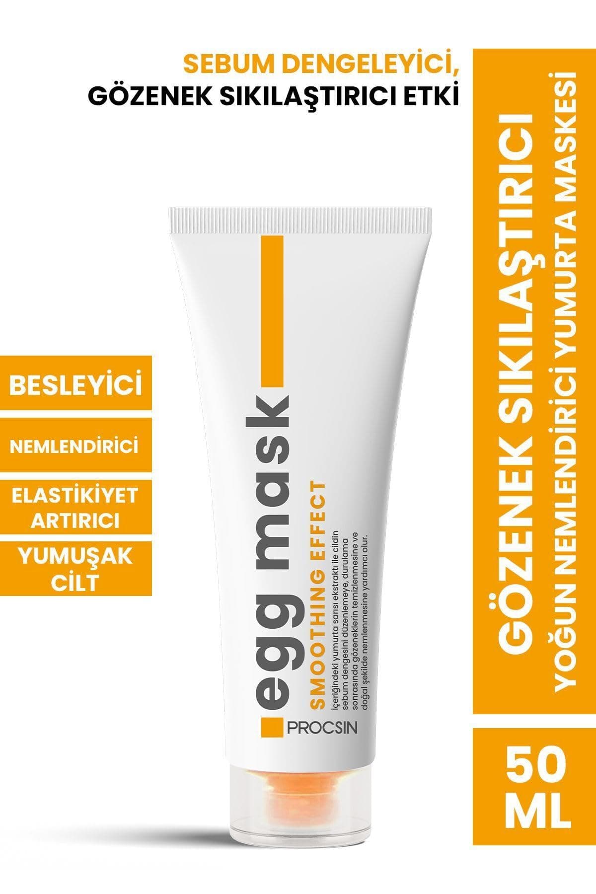 PROCSIN Gözenek Sıkılaştırıcı Yoğun Nemlendirici Yumurta Maskesi 50 ML