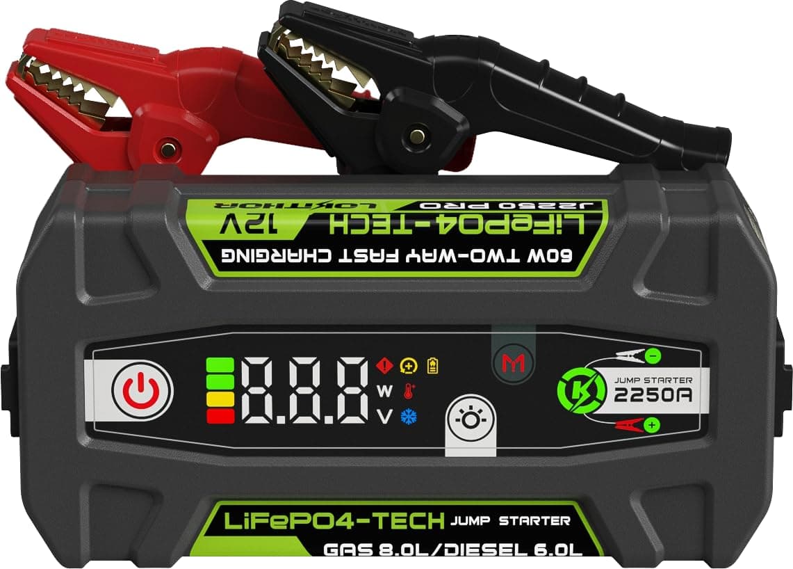 LOKITHOR J2250PRO 12V 2250Amp LiFePO4 Akıllı Akü Takviye + Powerbank + Led Lamba