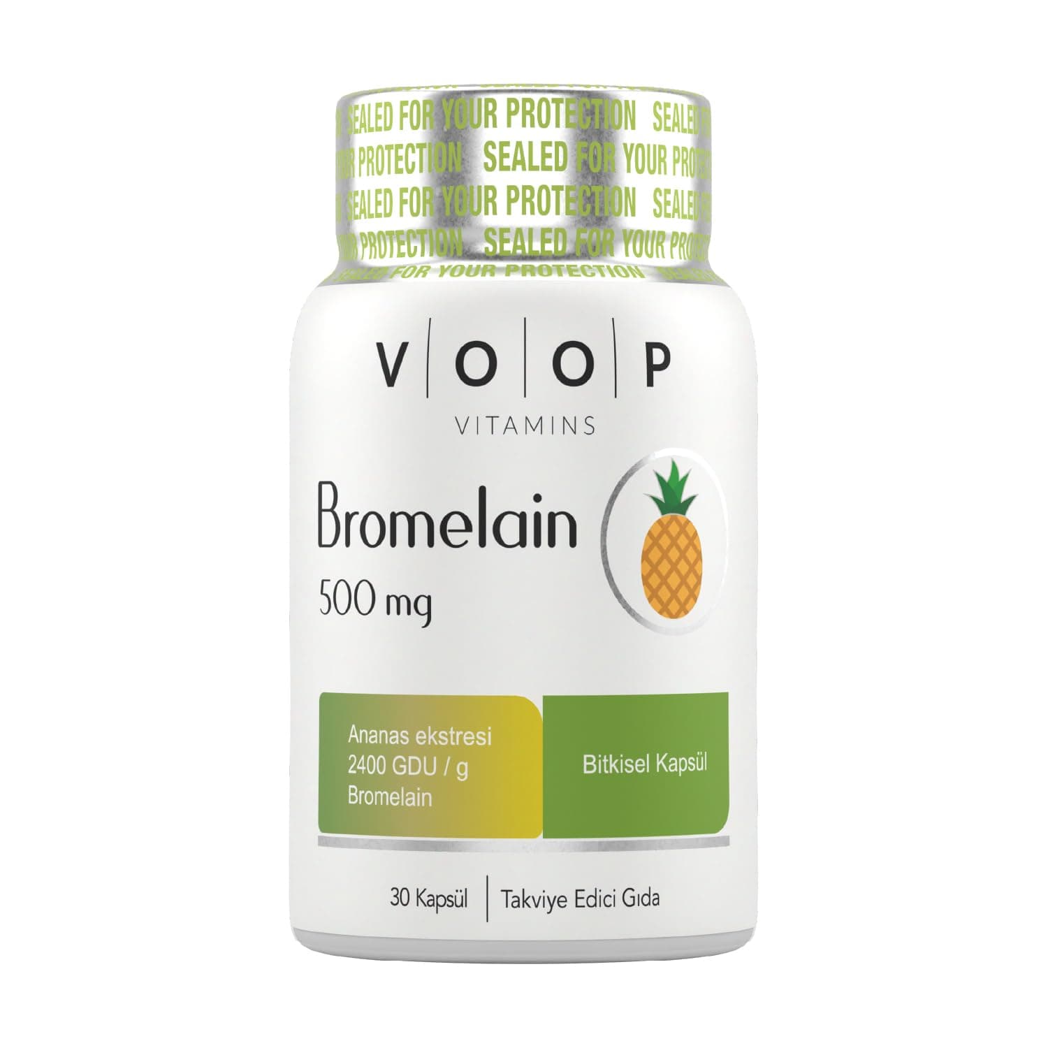 VOOP Bromelain - 500 Mg | 30 Bitkisel - Vegan Kapsül
