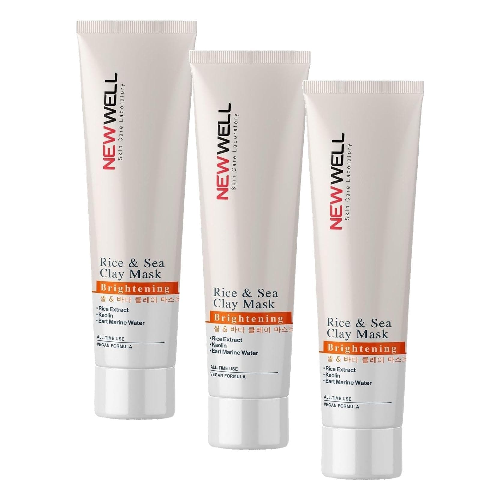 New Well Rice & Sea Clay Mask Pirinç Ve Deniz Özlü Kil Maskesi 100 Ml, T1214 (3 paketi)