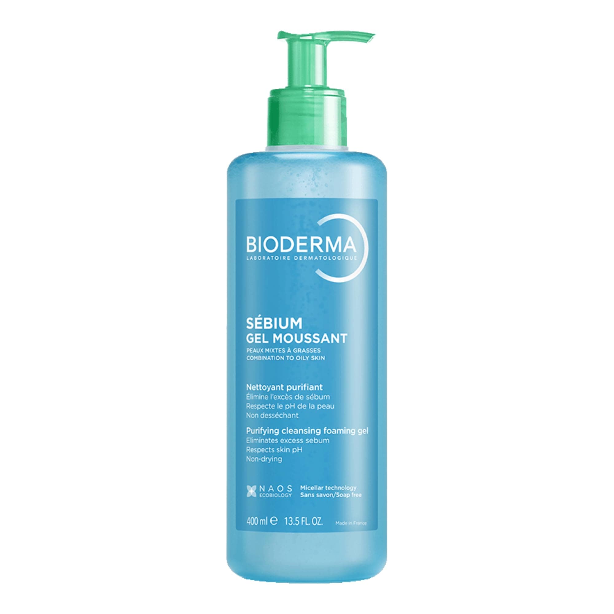 Bioderma Sebium Karma, Yağlı ve Akne Eğilimli Ciltler için Yüz, Vücut Temizleme Jeli 400 Mililitre