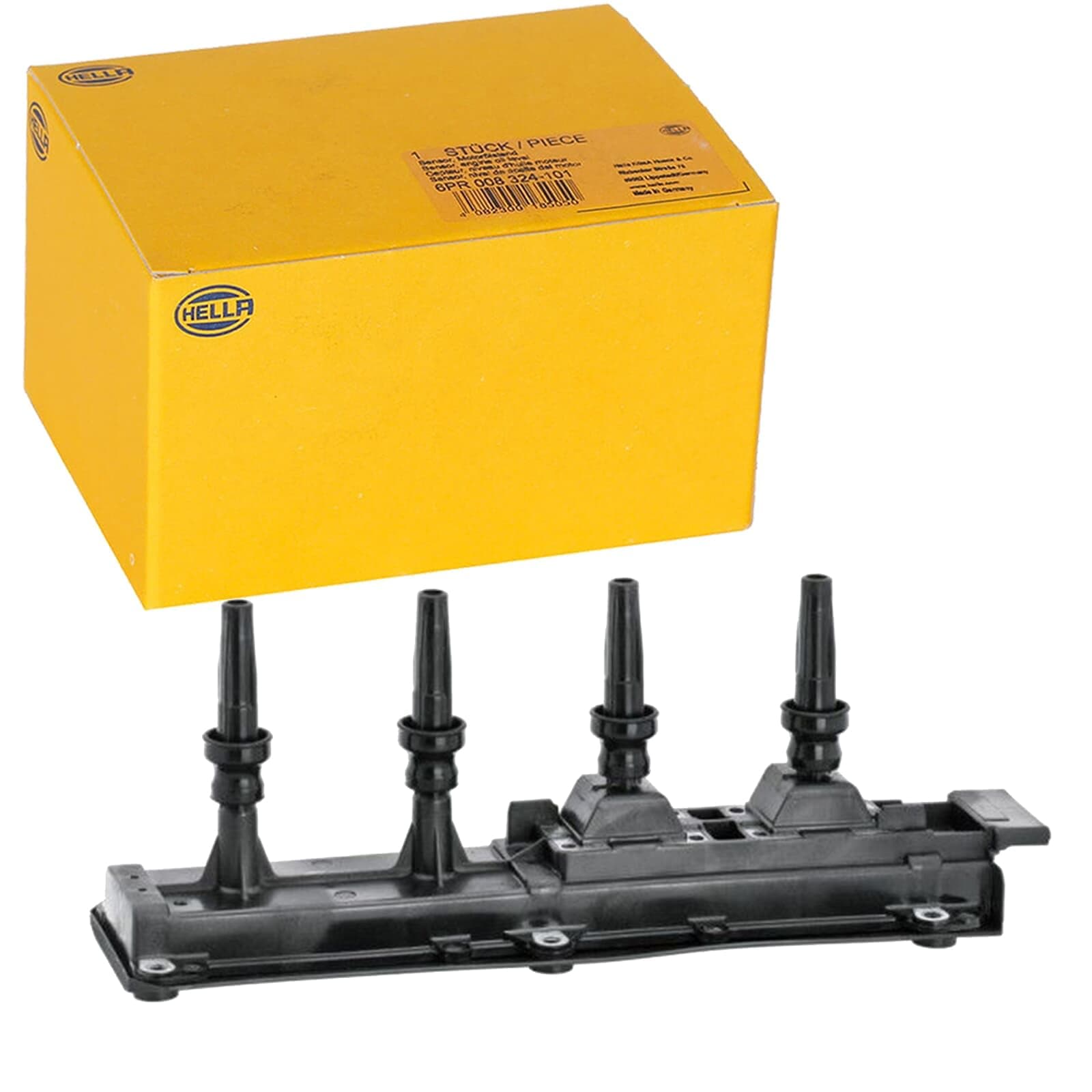 Hella Ateşleme Bobini - 12V - 4-Kutuplu - Blok Ateşleme Kapsülü - Vidalanmış Ignition Coil