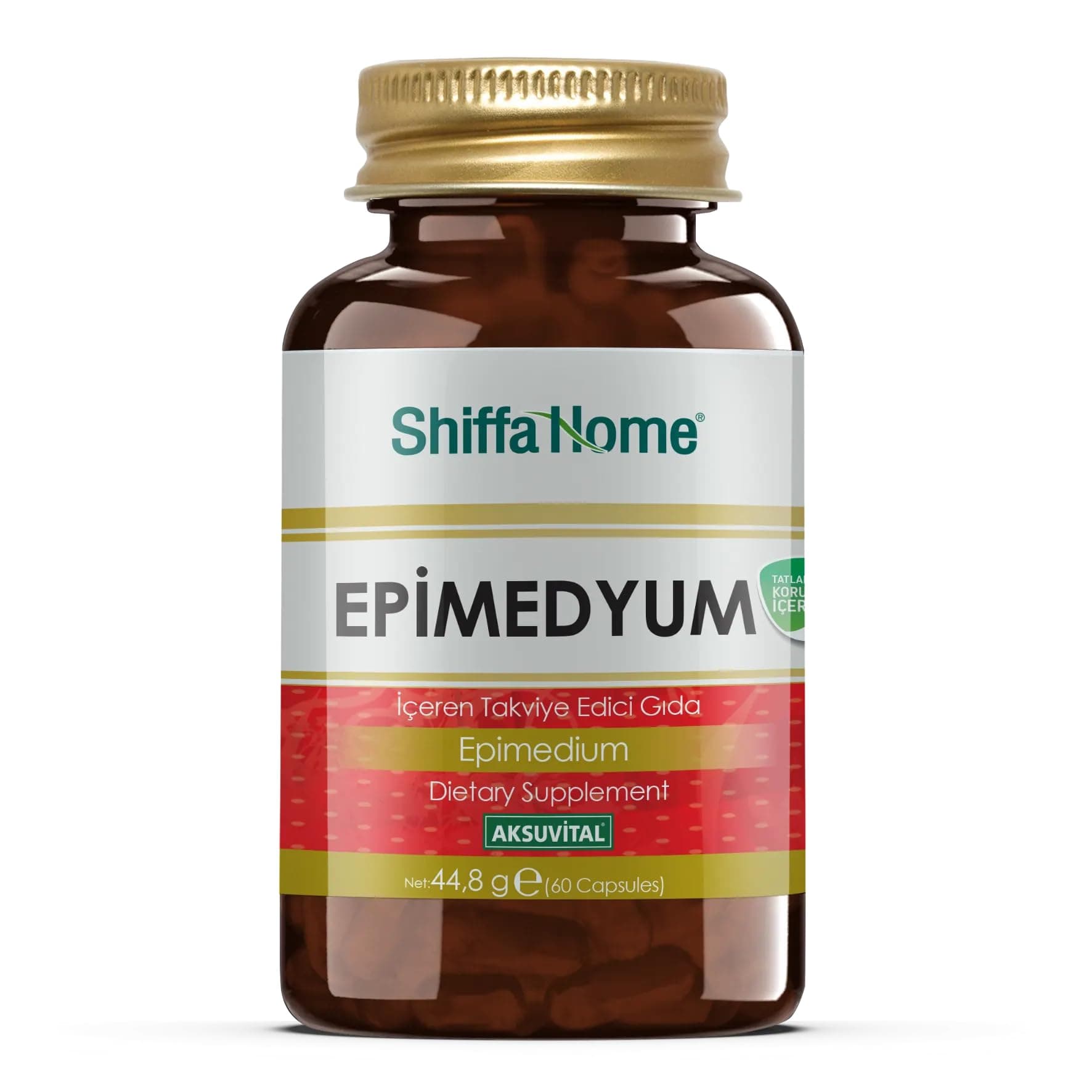Shiffa Home Epimedium Kapsül 60 Adet – Kırmızı Kore Ginsengi, Arı Sütü, L-Arginin ve Çinko İçerikli – Bitkisel Takviye – Erkeklere Özel Enerji ve Performans Desteği