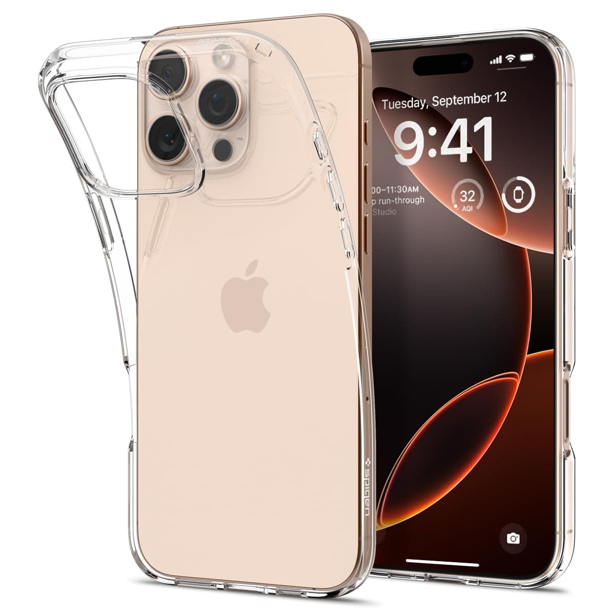 Spigen iPhone 16 Pro ile Uyumlu Kılıf Liquid Crystal Clear - ACS08112