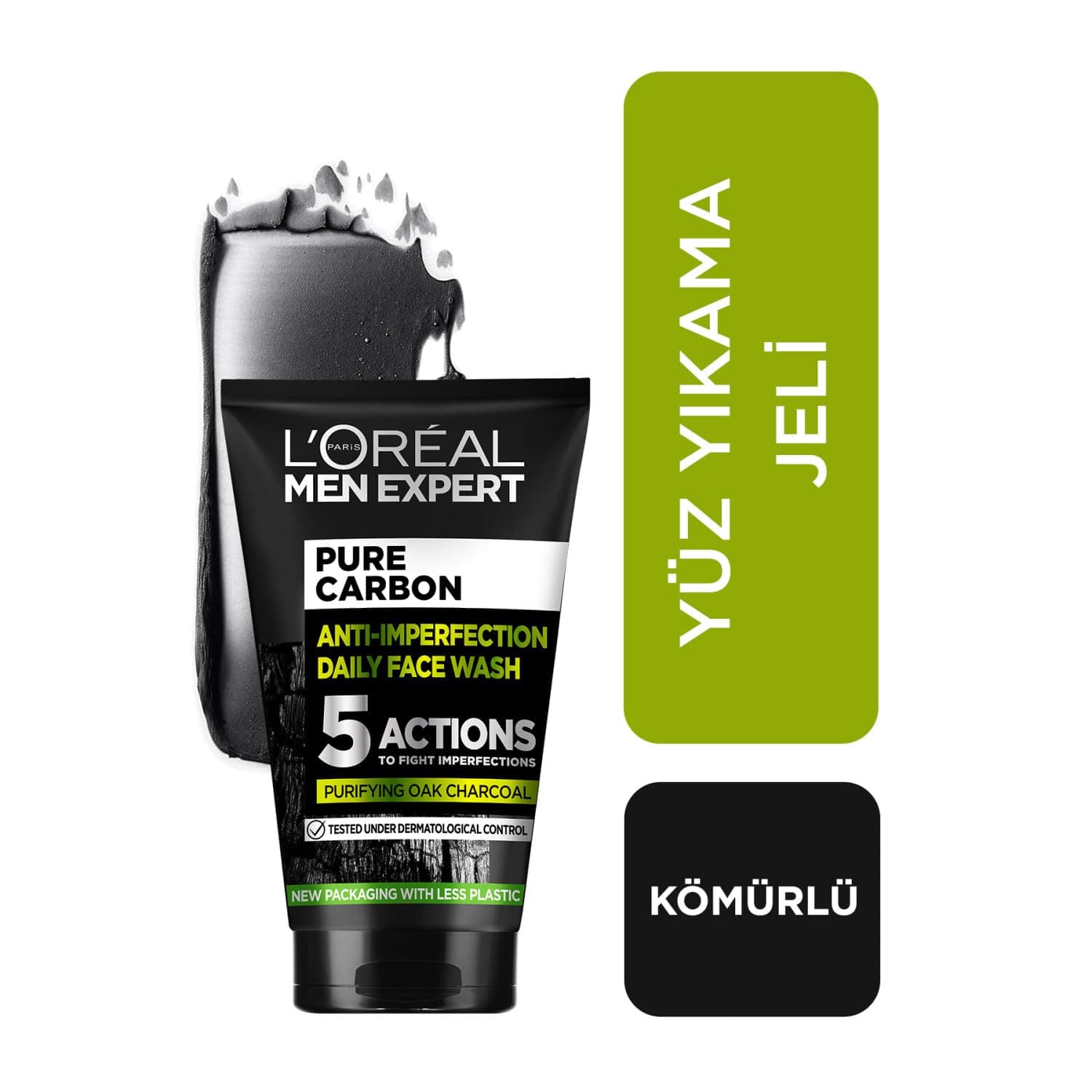 L'Oreal Paris Men Expert Pure Charcoal Cilt Problemlerine Karşı Savaşan Yüz Yıkama Jeli 100 ml