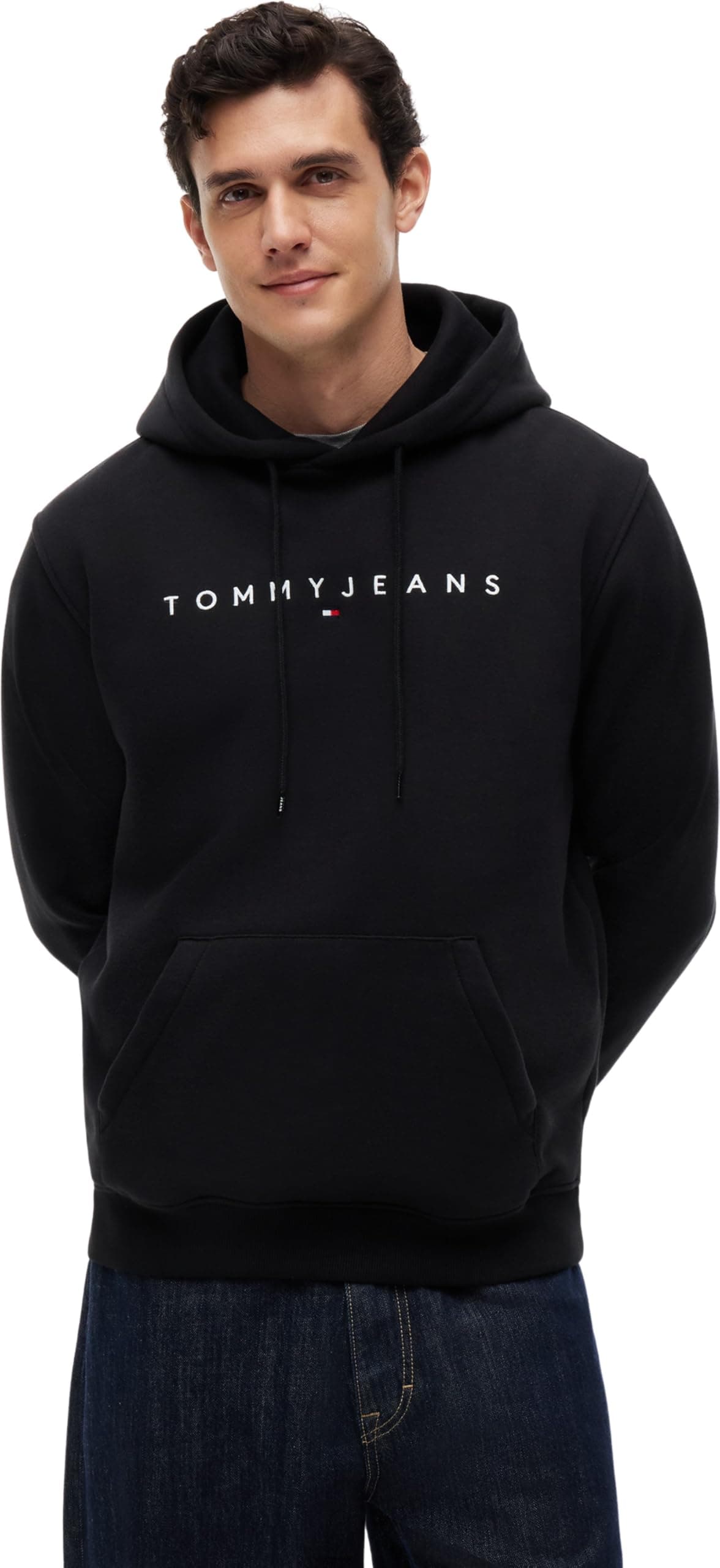 Tommy Jeans TJM REG LINEAR LOGO HOODIE EXT Sweatshirt Erkek
