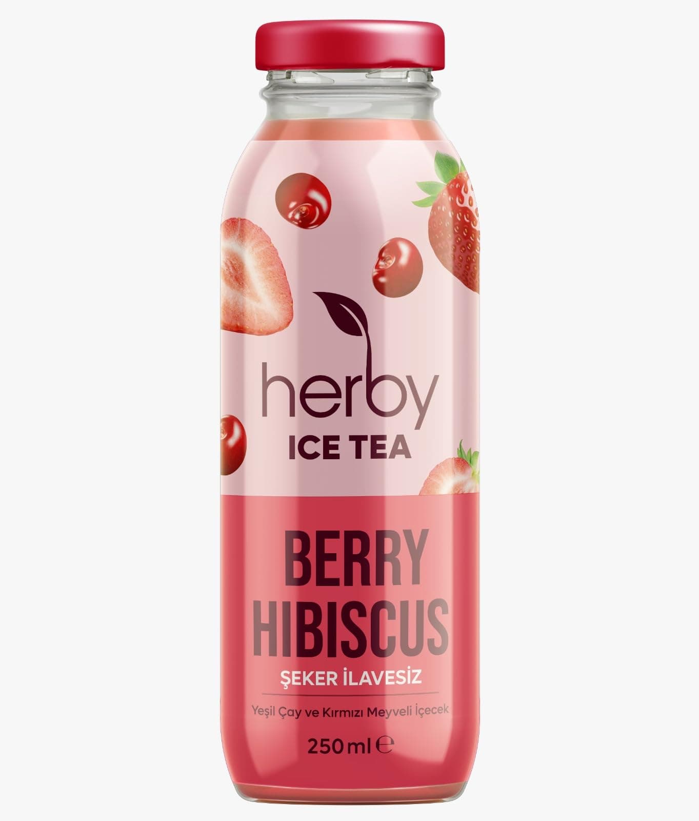 Herby Ice Tea Berry Hibiscus Soğuk Çay Şeker İlavesiz 250 ml X 12 Adet