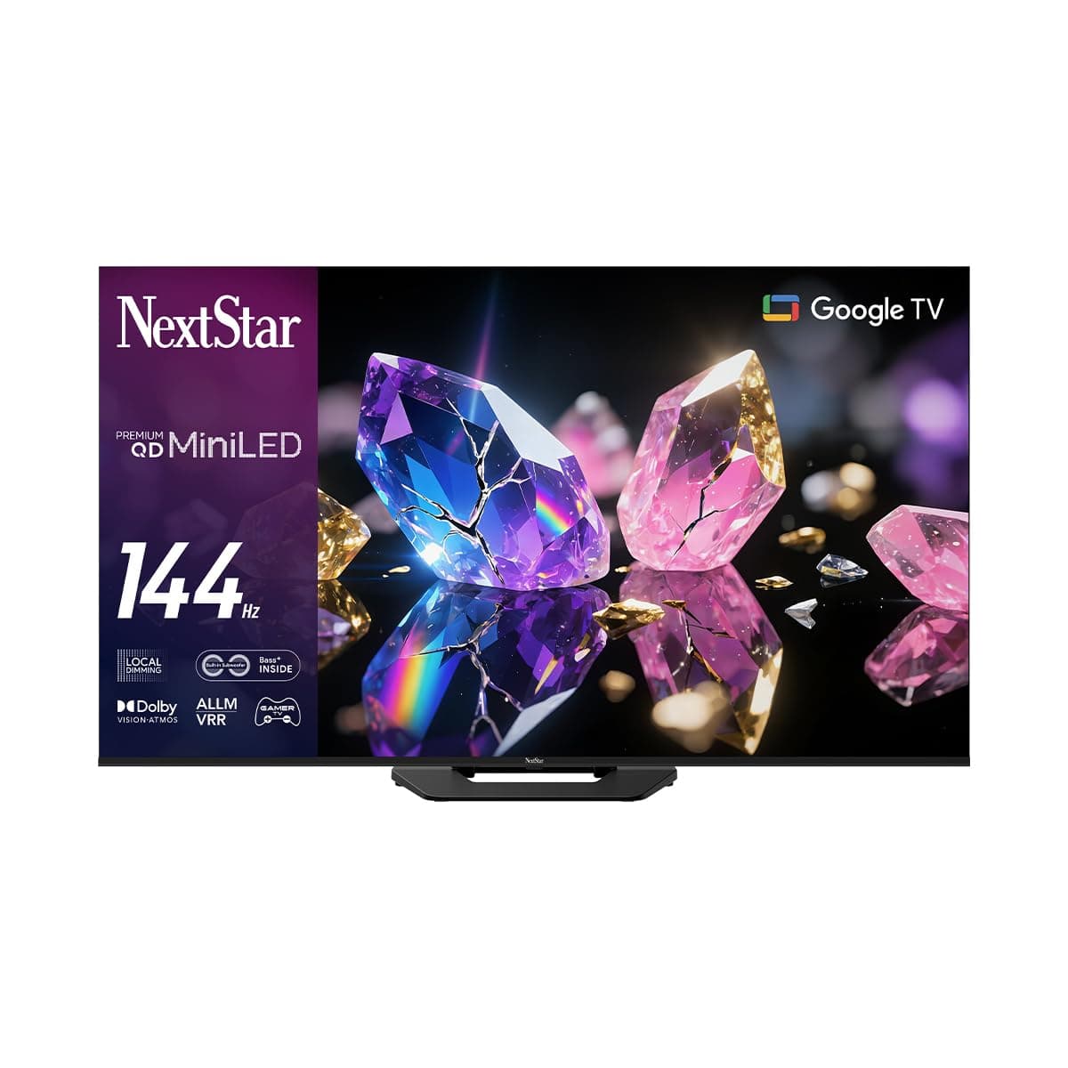 NextStar YE-65IDWP14 65'' 165 Ekran 4K Ultra HD, HDR10, 2.1 Bass İnside(Subwoofer), Dolby Atmos&Dolby Vision, 576 Yerel Karartma Bölgesi, ALLM, VRR, Oyun Modu,144Hz Google Premium QD Super MiniLED TV
