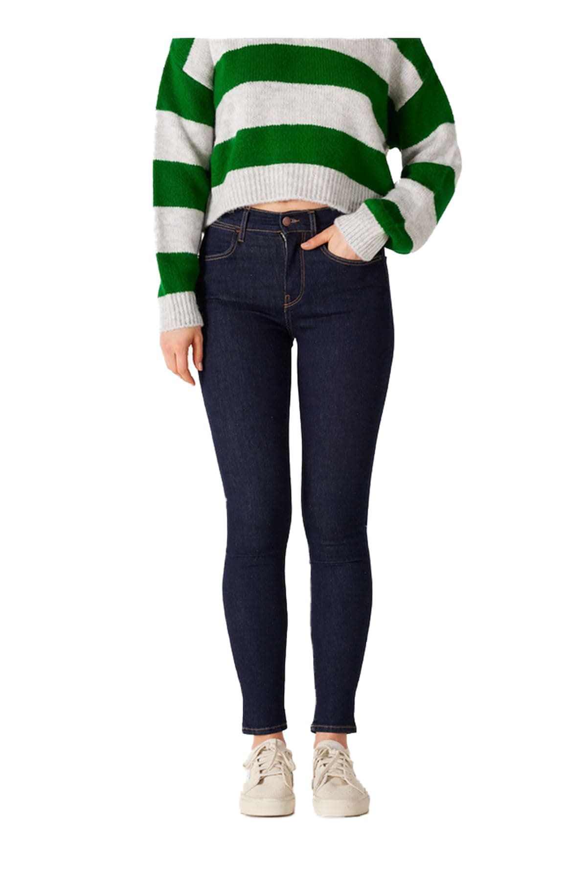 Kadın Pants High Rise Skinny Jean Pantolon