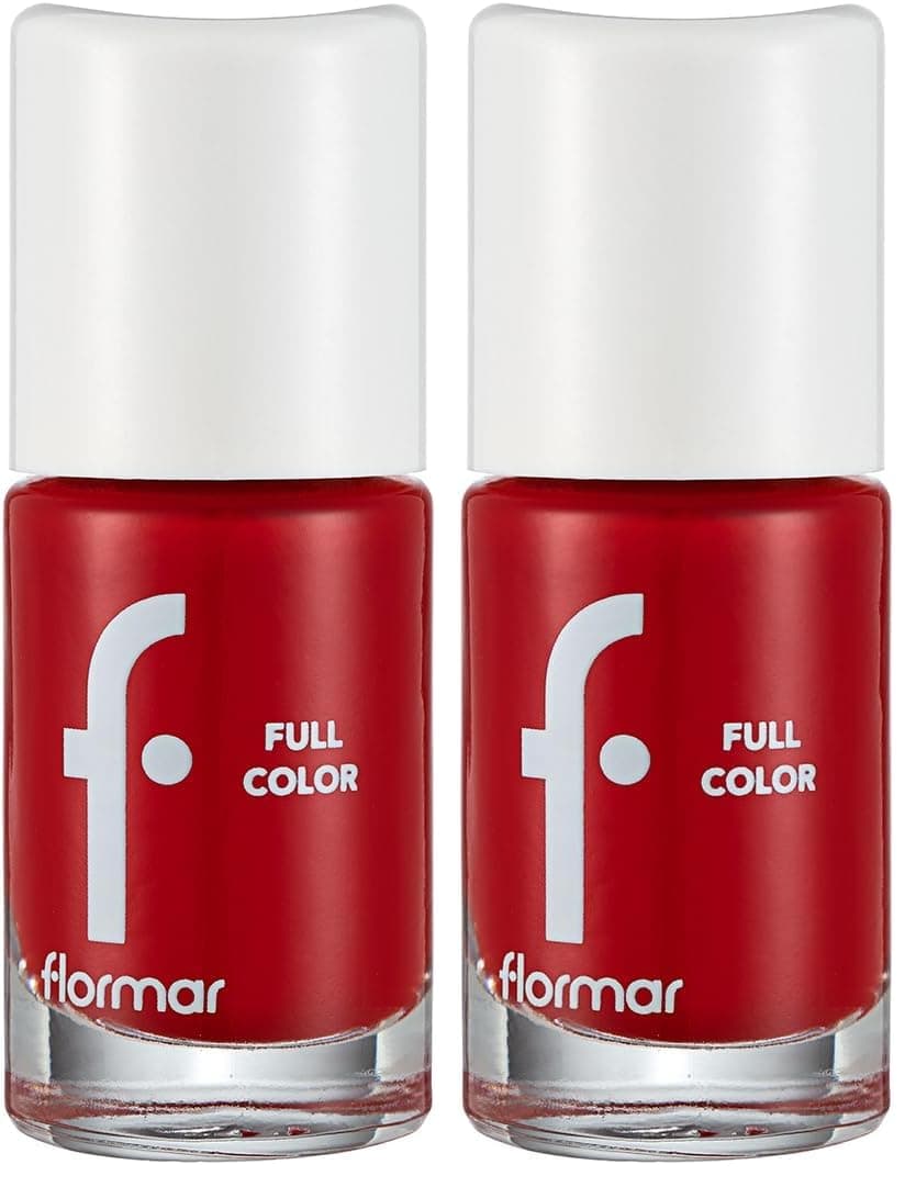 Flormar Yoğun Pigmentli Parlak Oje Full Color Nail Enamel Fc08 Optimistic Red (2 paketi)