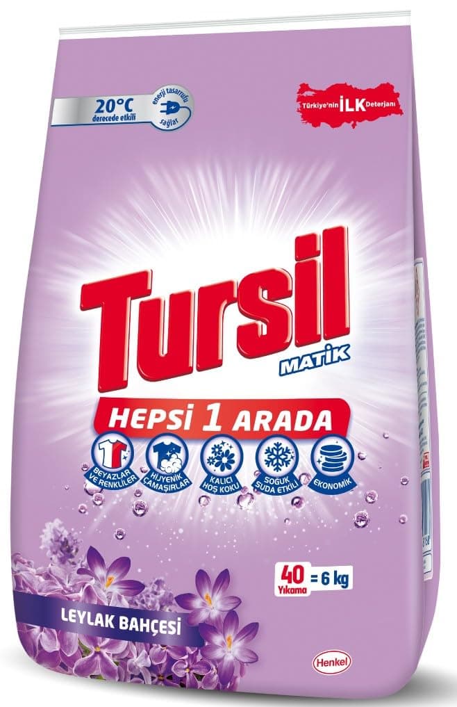 Tursil Leylak Bahçesi Beyazlar ve Renkliler Hepsi1Arada Toz Çamaşır Deterjanı 6KG
