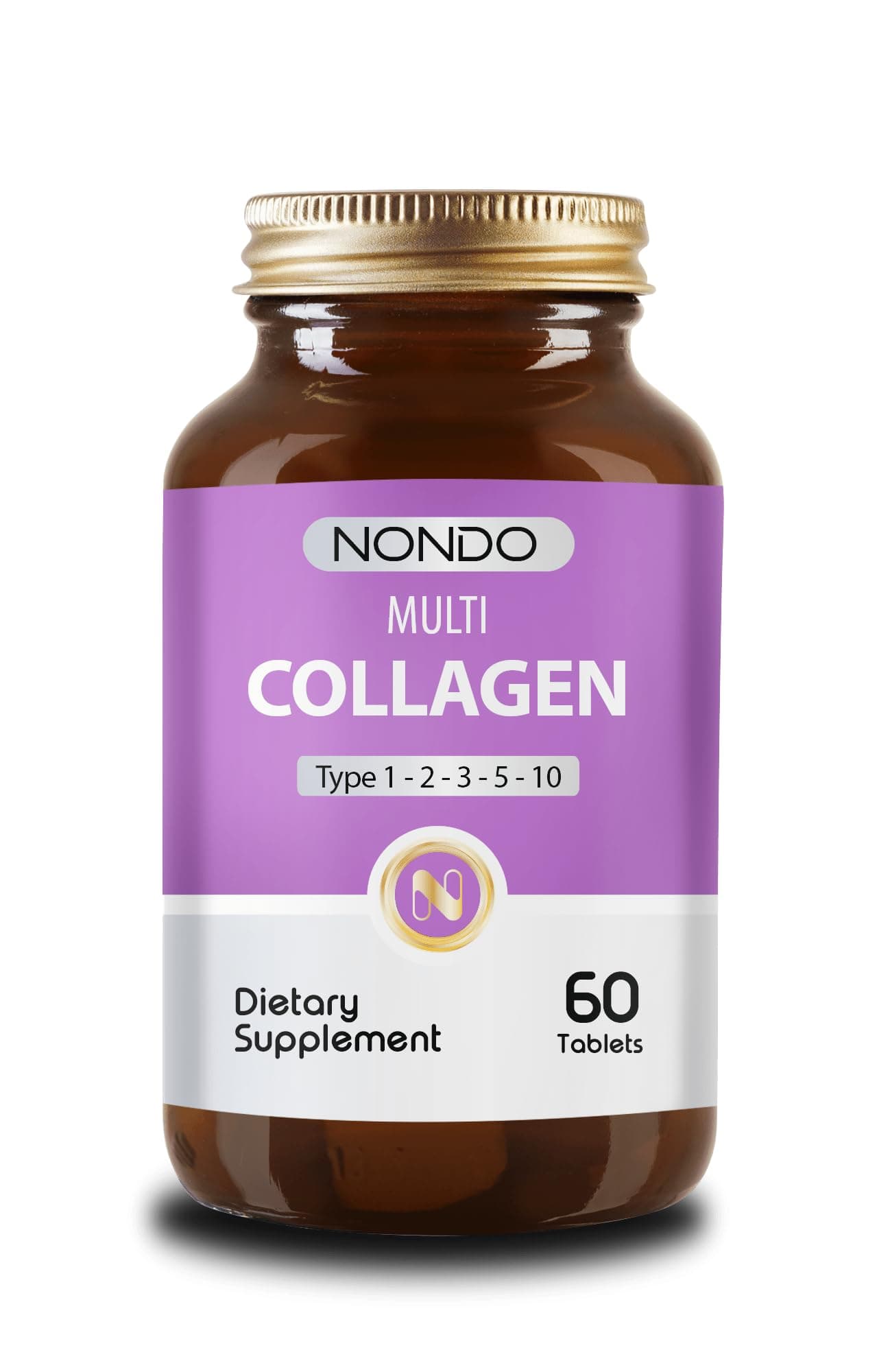 Nondo Multi Kolajen 60 Tablet (5 Çeşit Kolajen 1-2-3-5-10 Hyalüronik Asit Biotin Selenyum Çinko)