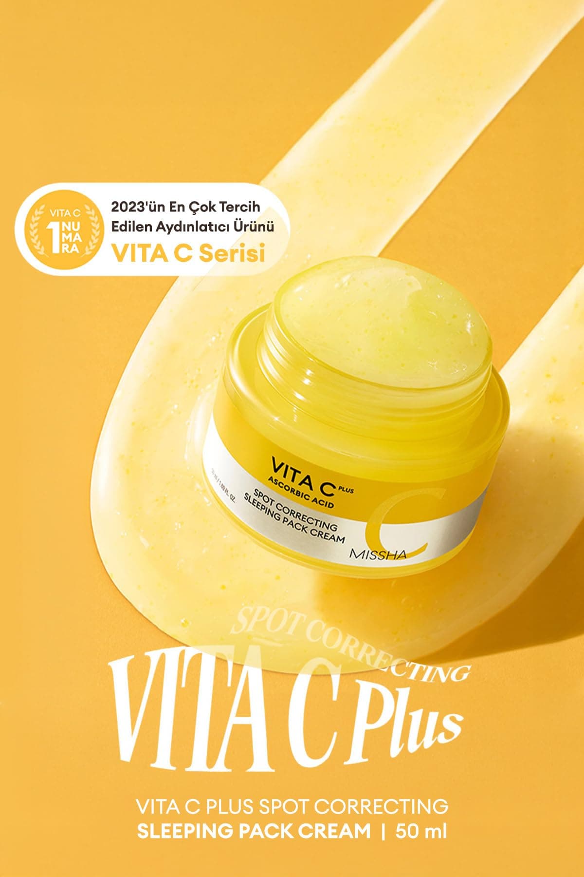 Missha Leke Karşıtı C Vitamini İçerikli Uyku Maskesi Vita C Plus Spot Correcting Sleeping Pack Cream, 8142