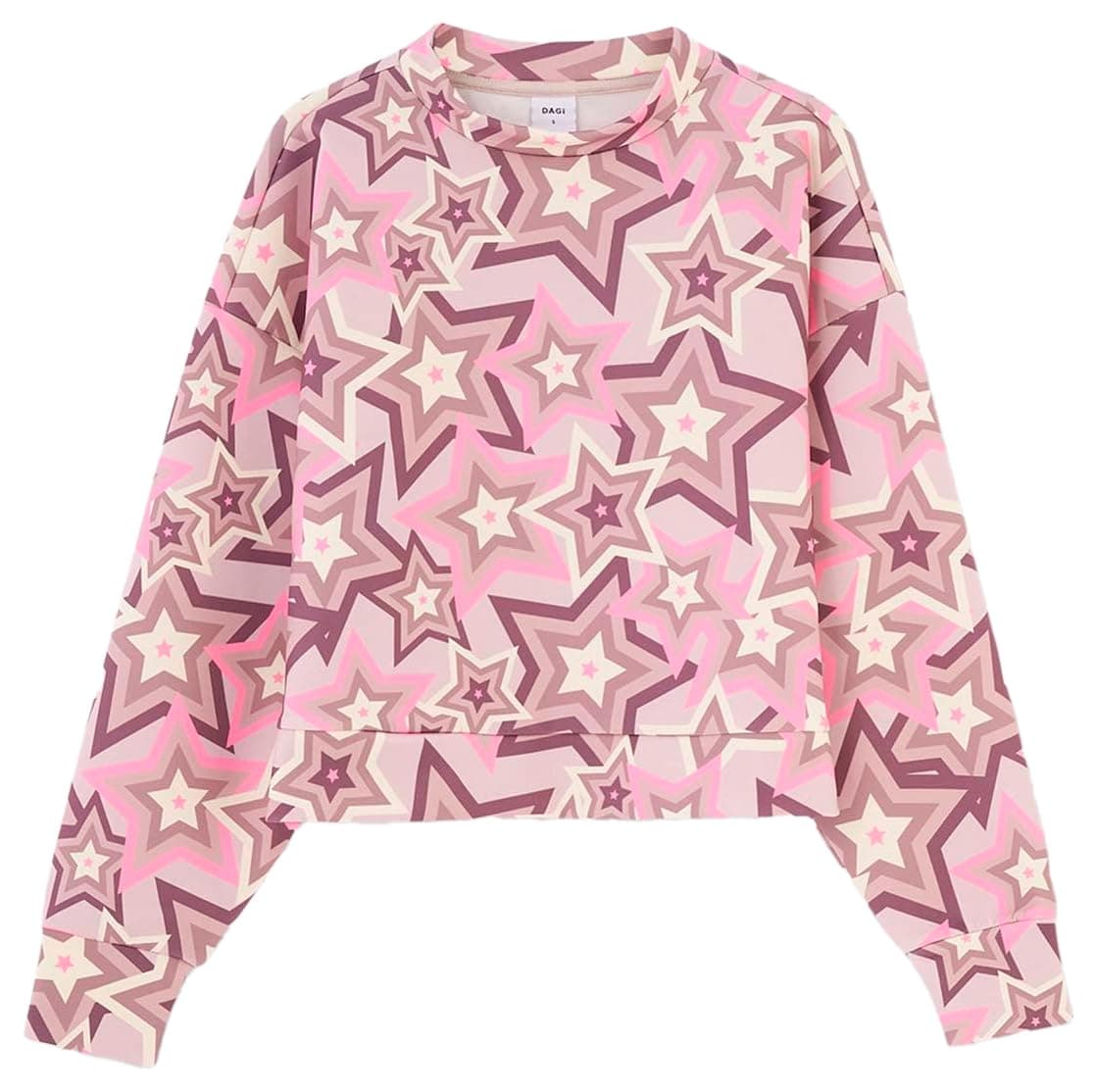 Kadın Dagi Active Dik Yaka Yıldız Baskılı Scuba Sweatshirt Multicolor XS