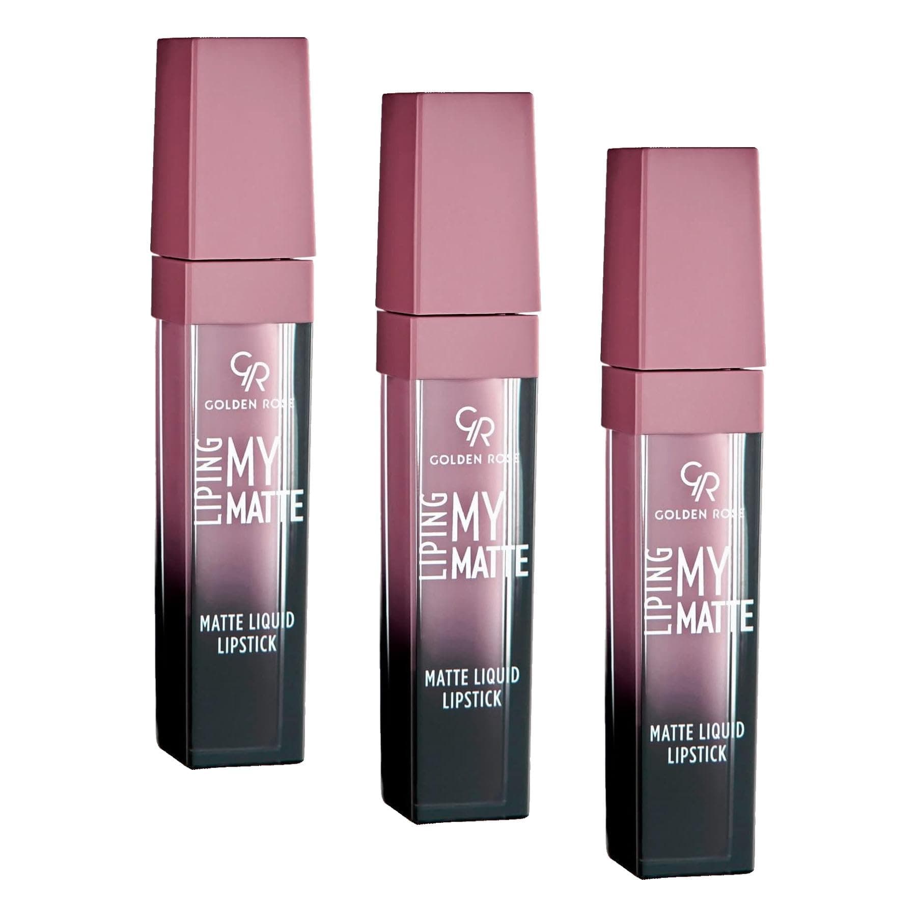 Golden Rose Liping My Matte Likit Ruj No: 07 - Suya Dayanıklı Ultra Mat Ruj (3 paketi)