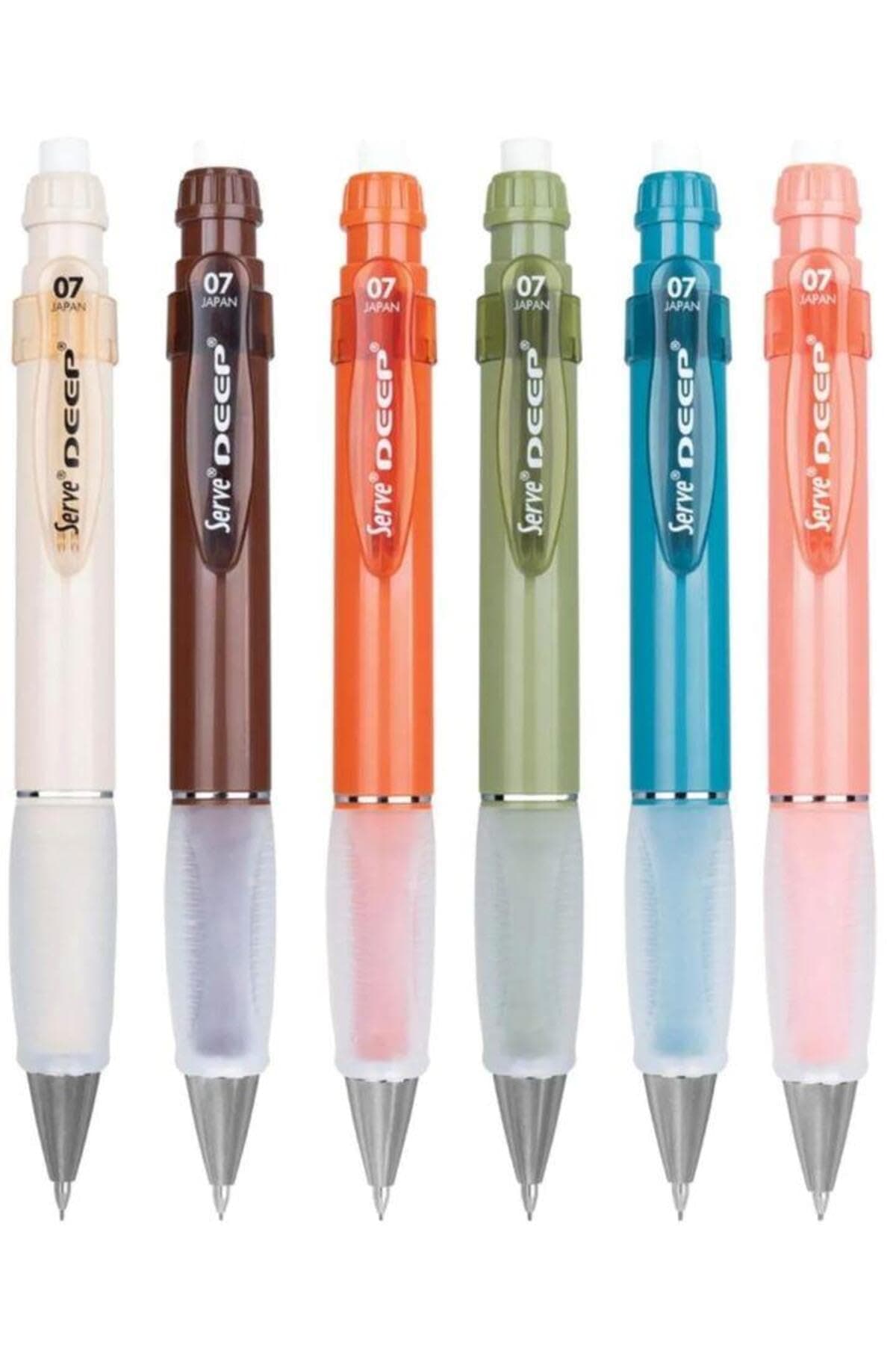 Serve Deep Mekanik Kurşun Kalem, Toprak Tonları, 0.7 mm, 6'lı Kutu
