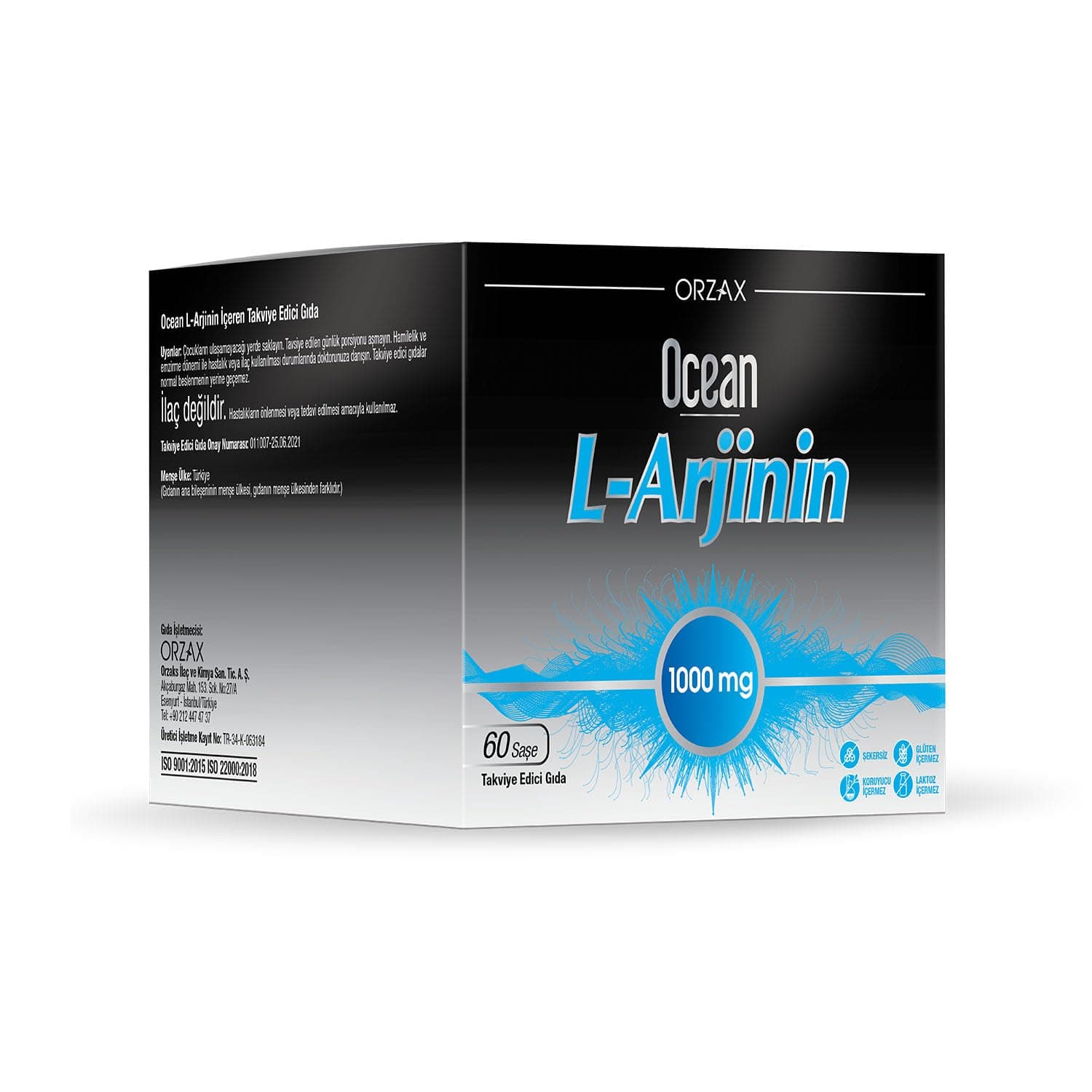Orzax Ocean L-Arjinin 1000 Mg 60 Saşe