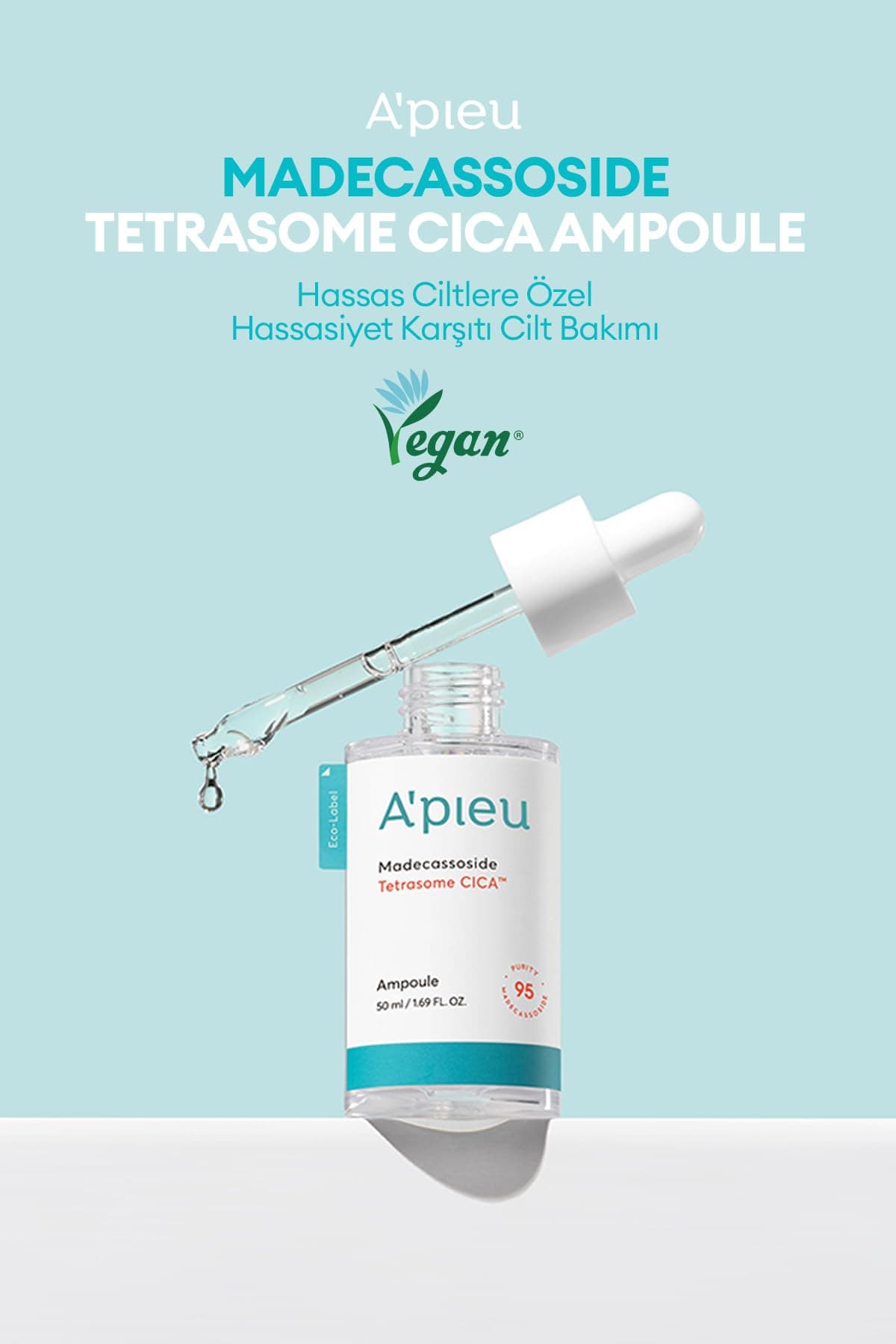 A'PIEU Hassas ve Yıpranmış Ciltler için Cica İçerikli Ampul A'PIEU Madecassoside Tetrasome Cica Ampoule