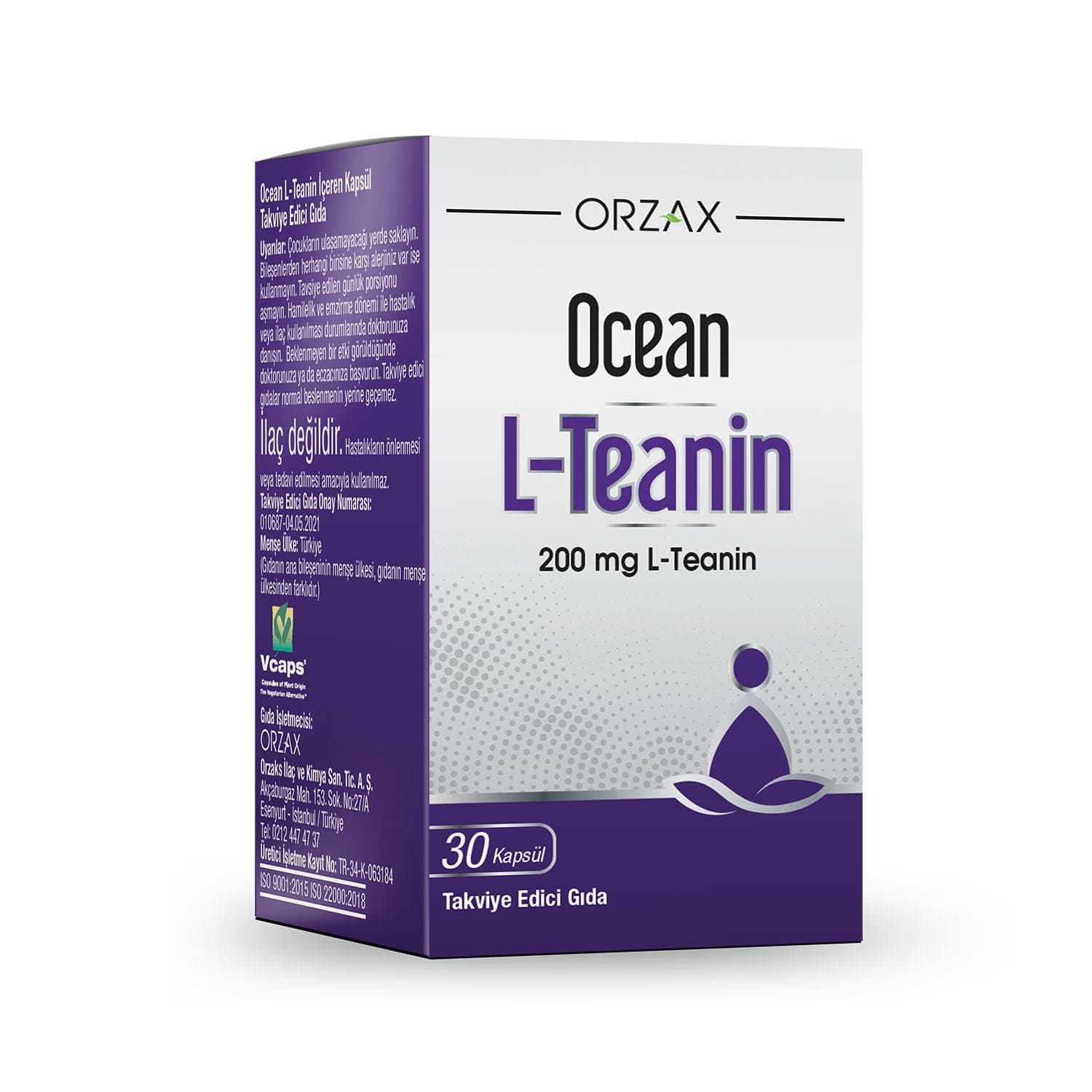 Orzax Ocean L-Teanin 200 Mg 30 Kapsül Gıda Takviyesi
