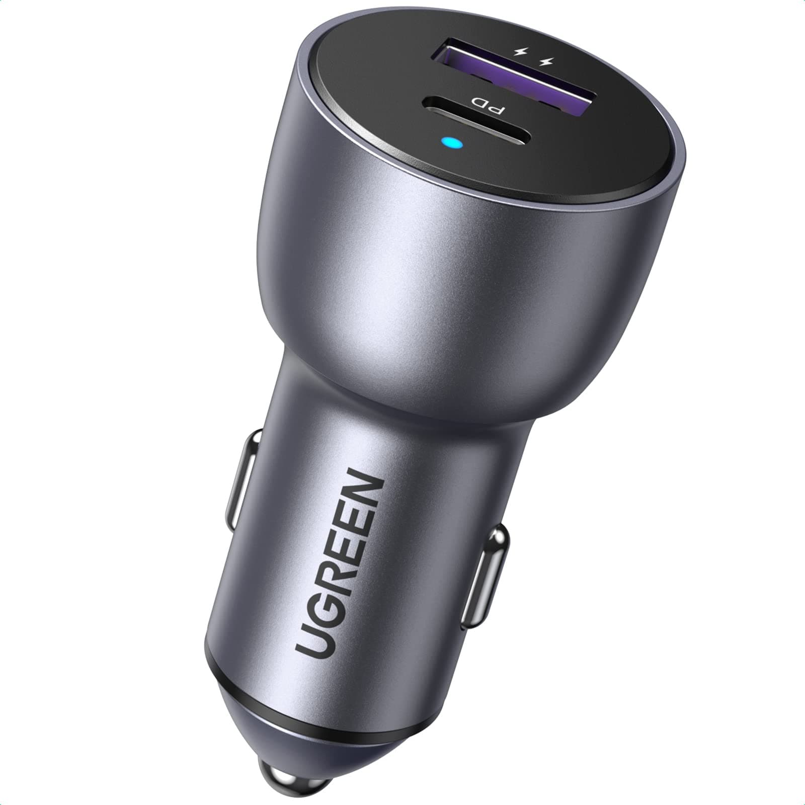 Ugreen 52.5 W Çift Port USB C-USB A PD-QC Hızlı Araç Şarj Cihazı