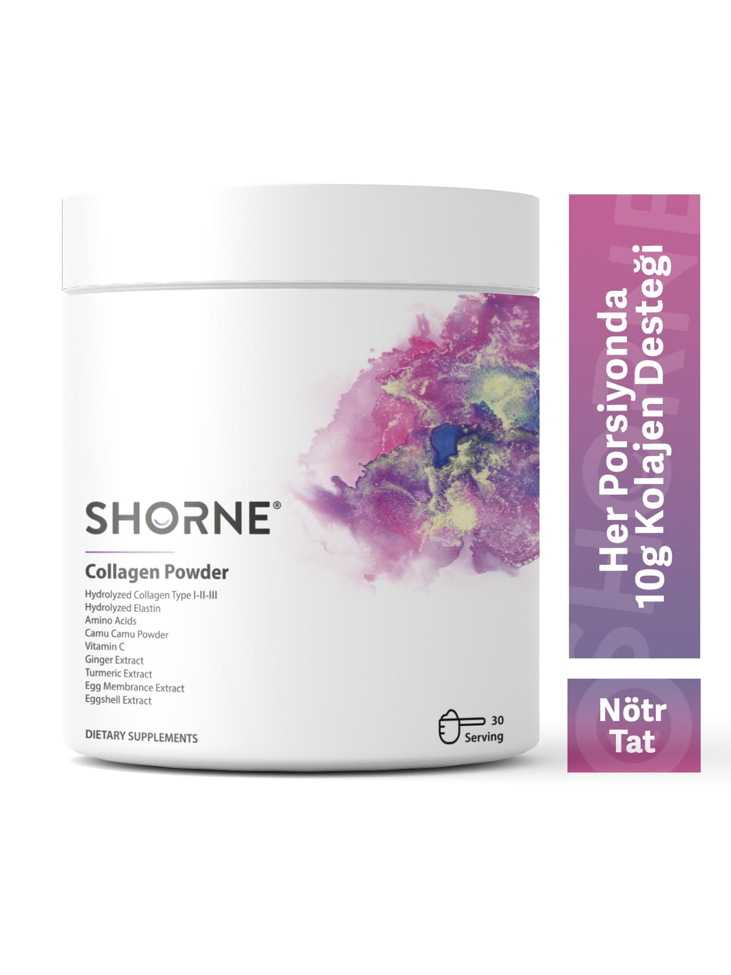 SHORNE Kolajen Peptitler Içeren Multivitamin Gıda Takviyesi (1 Ölçek = 10g Kolajen)