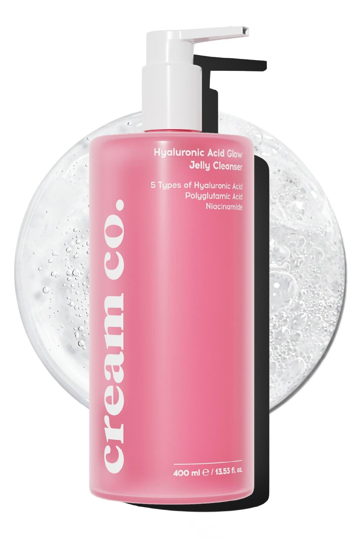 Cream Co. Leke Karşıtı Nemlendirici Yüz Temizleme Jeli Niacinamide Hyalüronik Asit, 400 ML,Tüm Cilt Tipleri
