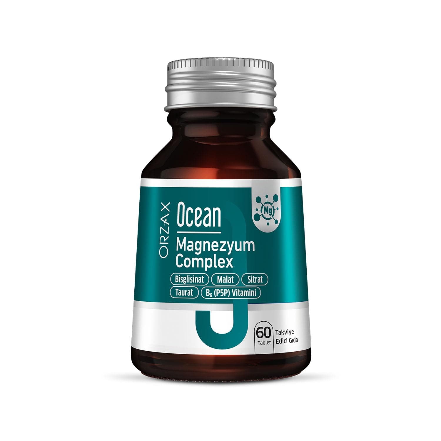 Magnezyum Complex — Bisglisinat - Malat - Sitrat - Taurat & B6 (P5P) Vitamini 60 Tablet