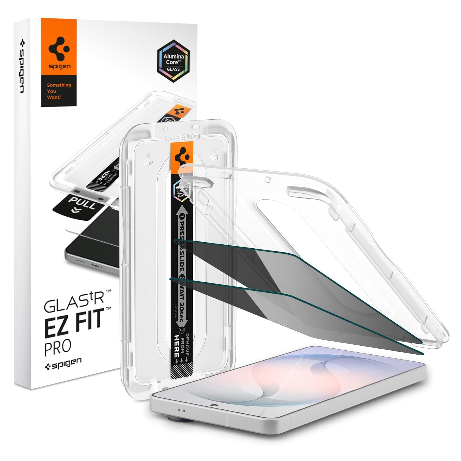Spigen Galaxy S26 ile Uyumlu Hayalet Ekran Koruyucu Cam Kolay Kurulum Glas.tR EZ Fit Pro Privacy (2 Adet) - AGL11093