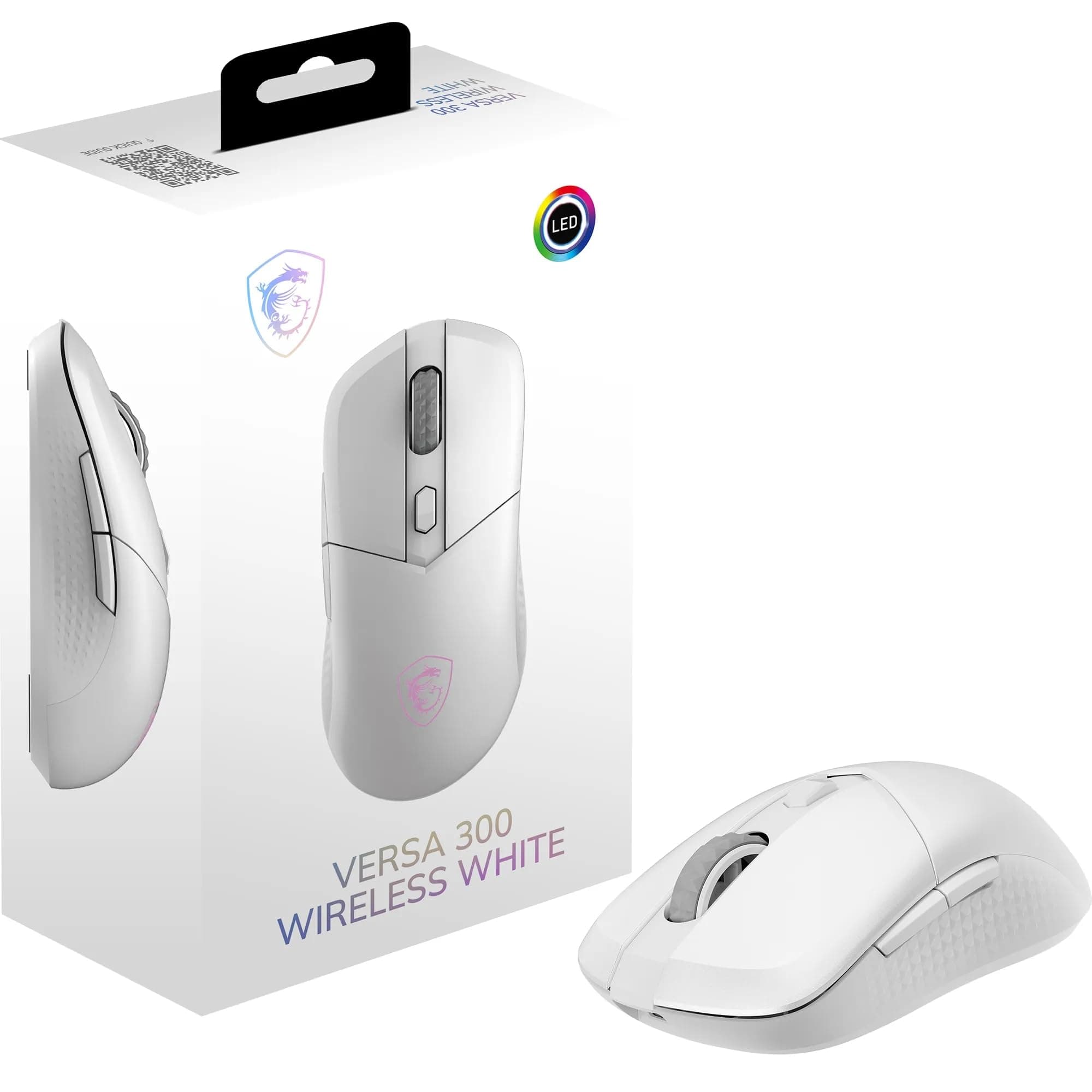 MSI GG FORGE VERSA 300 WIRELESS WHITE GAMING MOUSE MAX 8000 DPI 60GR OPTIK SENSOR MICRO SWITCH OYUNCU FARESI