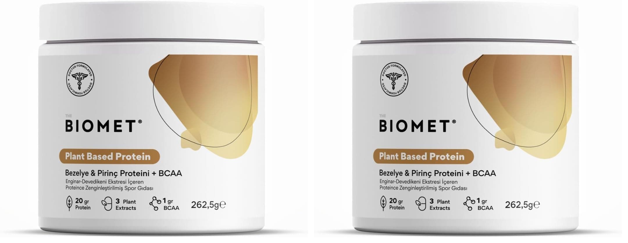 Plant Based Protein - Bezelye & Pirinç Proteini + BCAA (2 paketi)