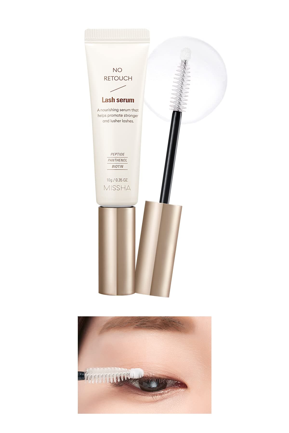 MISSHA Dökülme Karşıtı Biotin-Kolajen-Pantenol İçerikli Besleyici Kirpik Bakım Serumu No Retouch Lash Serum