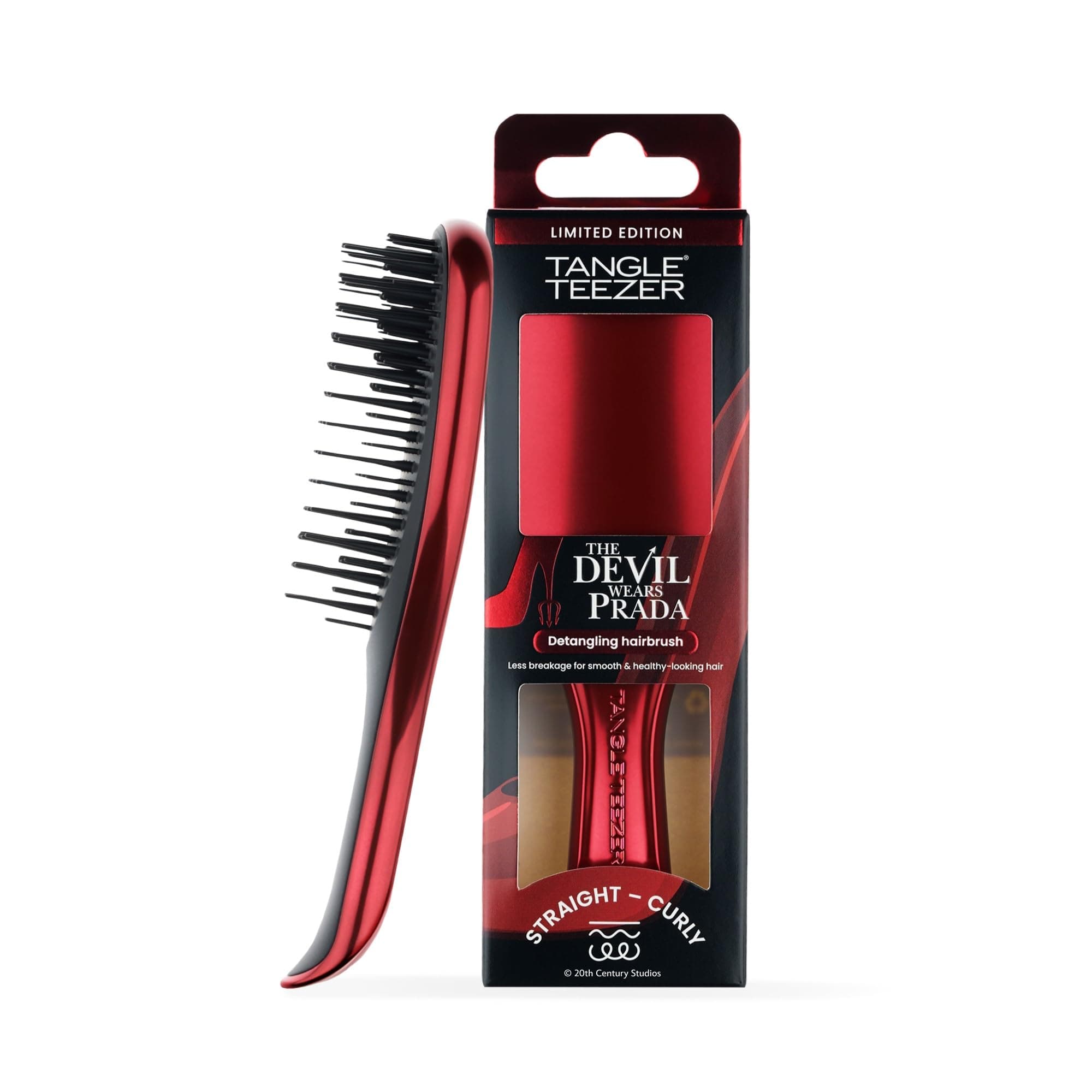 Tangle Teezer The Devil Wears Prada Ultimate Detangler Kırmızı Chrome Saç Fırçası Tarak Mini Boy