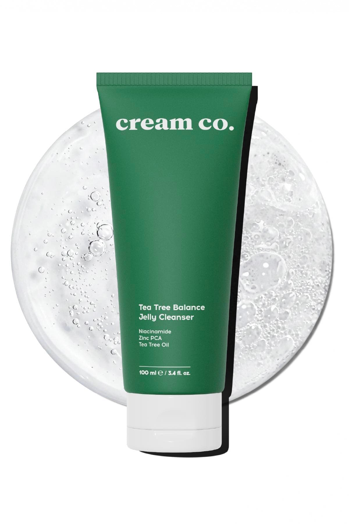 Cream Co. Sivilce & Akne & Siyah Nokta Karşıtı Yüz Temizleme Jeli, Niacinamide Çay Ağacı Yağı,100 ML