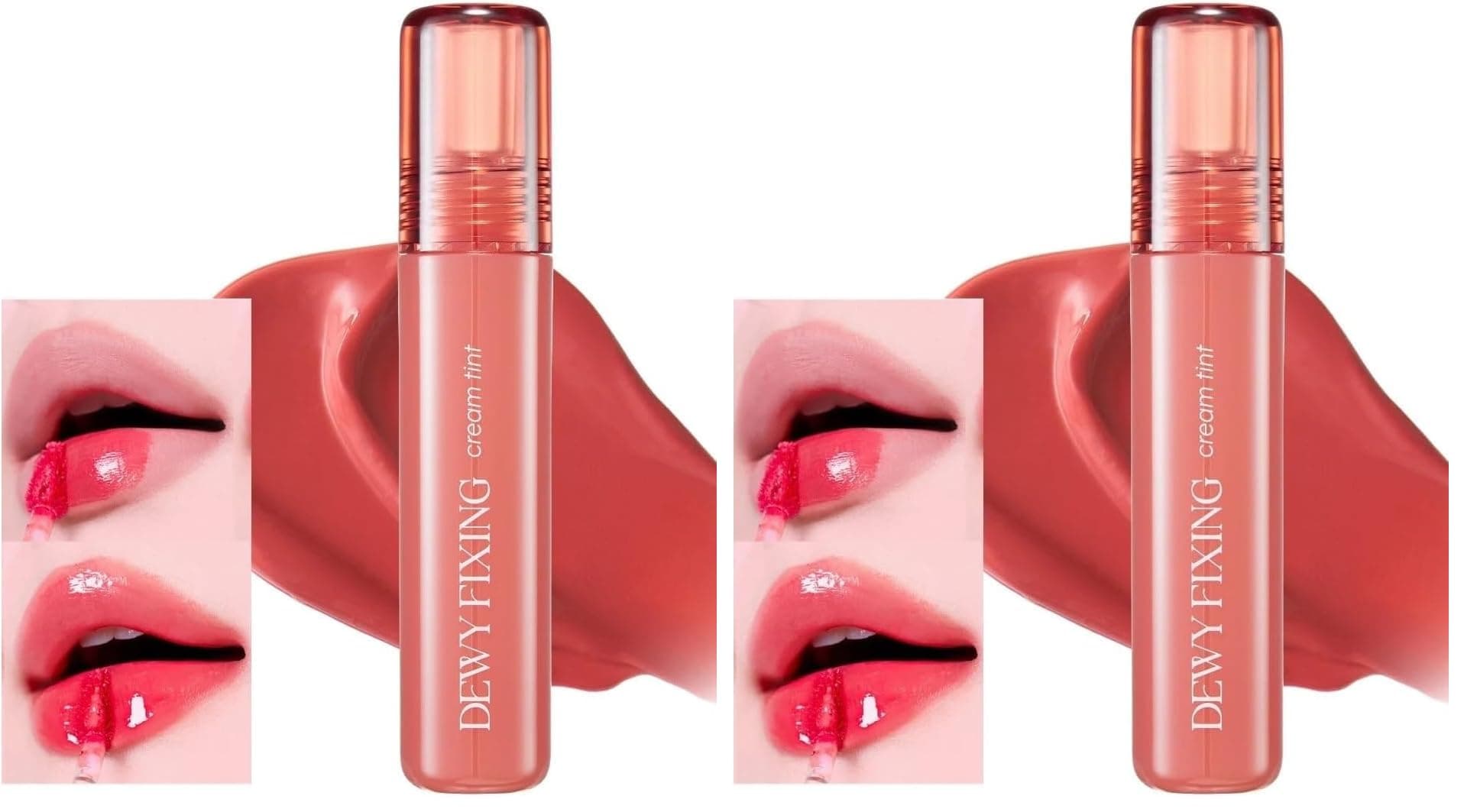 Kadınlar için Derma Factory Dewy Fixing Tint Kalıcı ve Nemlendirici Ruj (2 paketi)