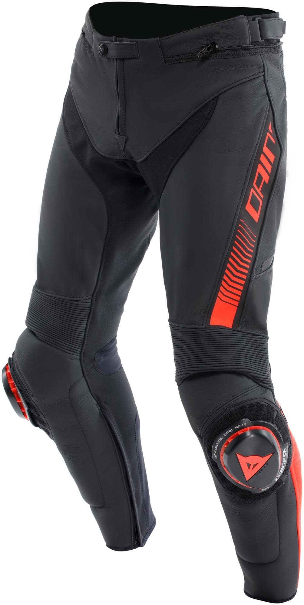 Dainese SuperSpeed Black Red Fluo Deri Pantolon-56