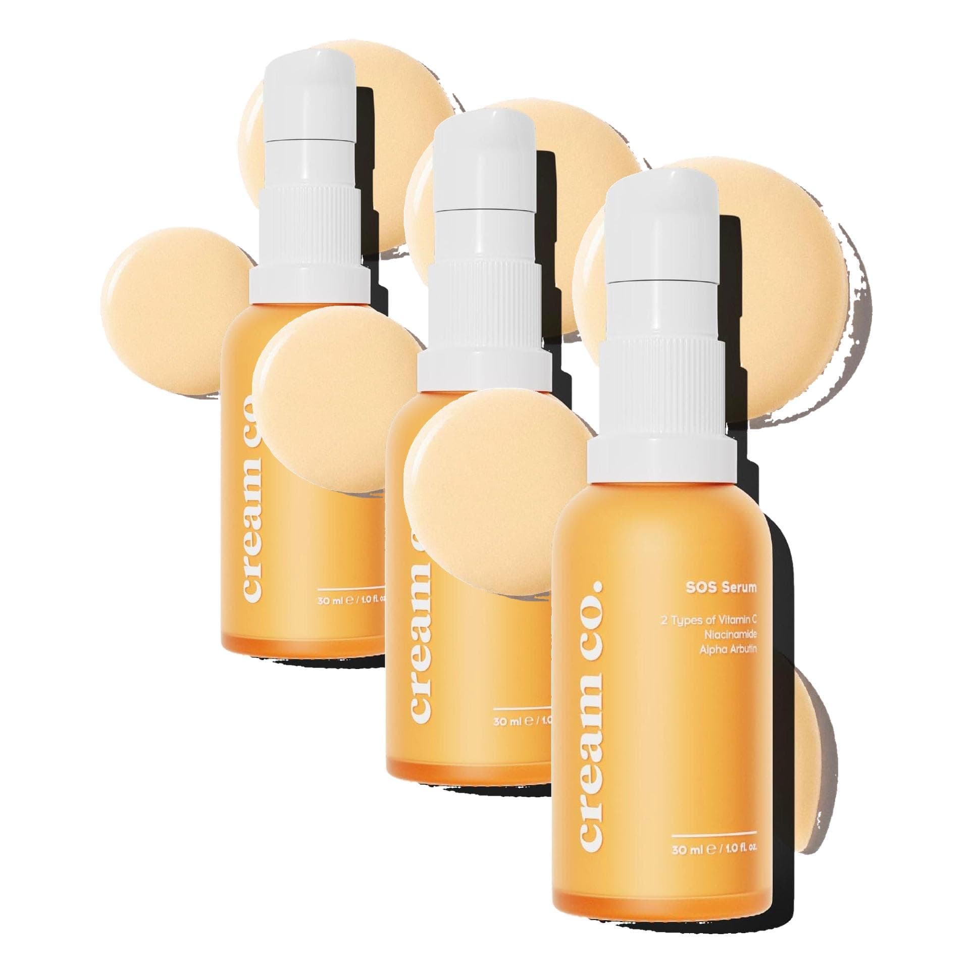 Cream Co. SOS Serum, Akne ve Leke Karşıtı, Bariyer Onarıcı Serum, 30 ml (3 paketi)