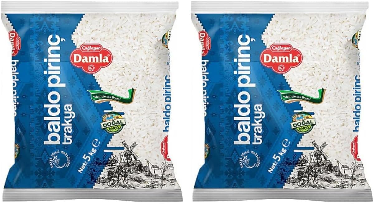 Damla Trakya Baldo Pirinç 5 kg (2 paketi)
