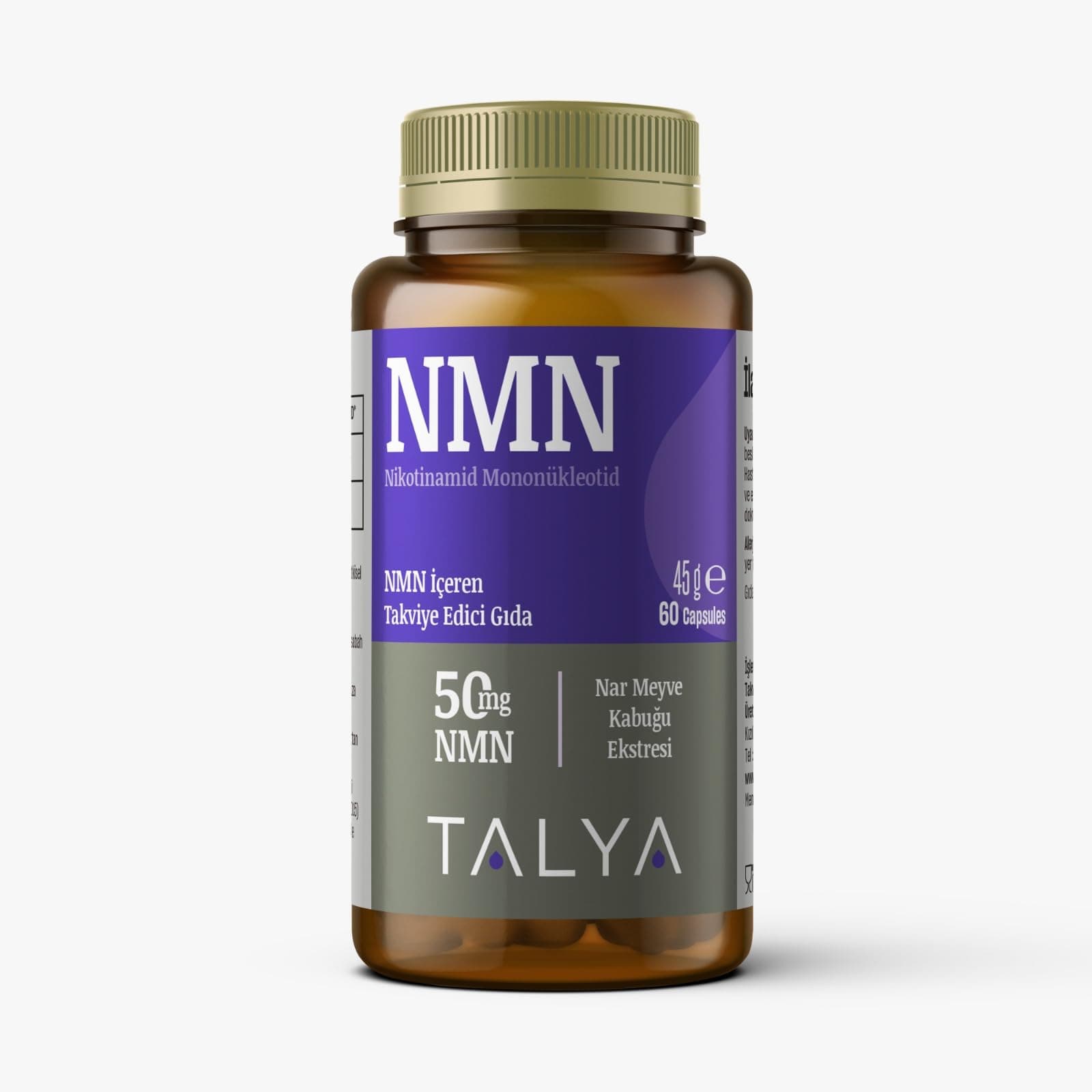 Talya NMN – Nikotinamid Mononükleotit İçeren Takviye Edici Gıda – 60 Kapsül – Vitamin