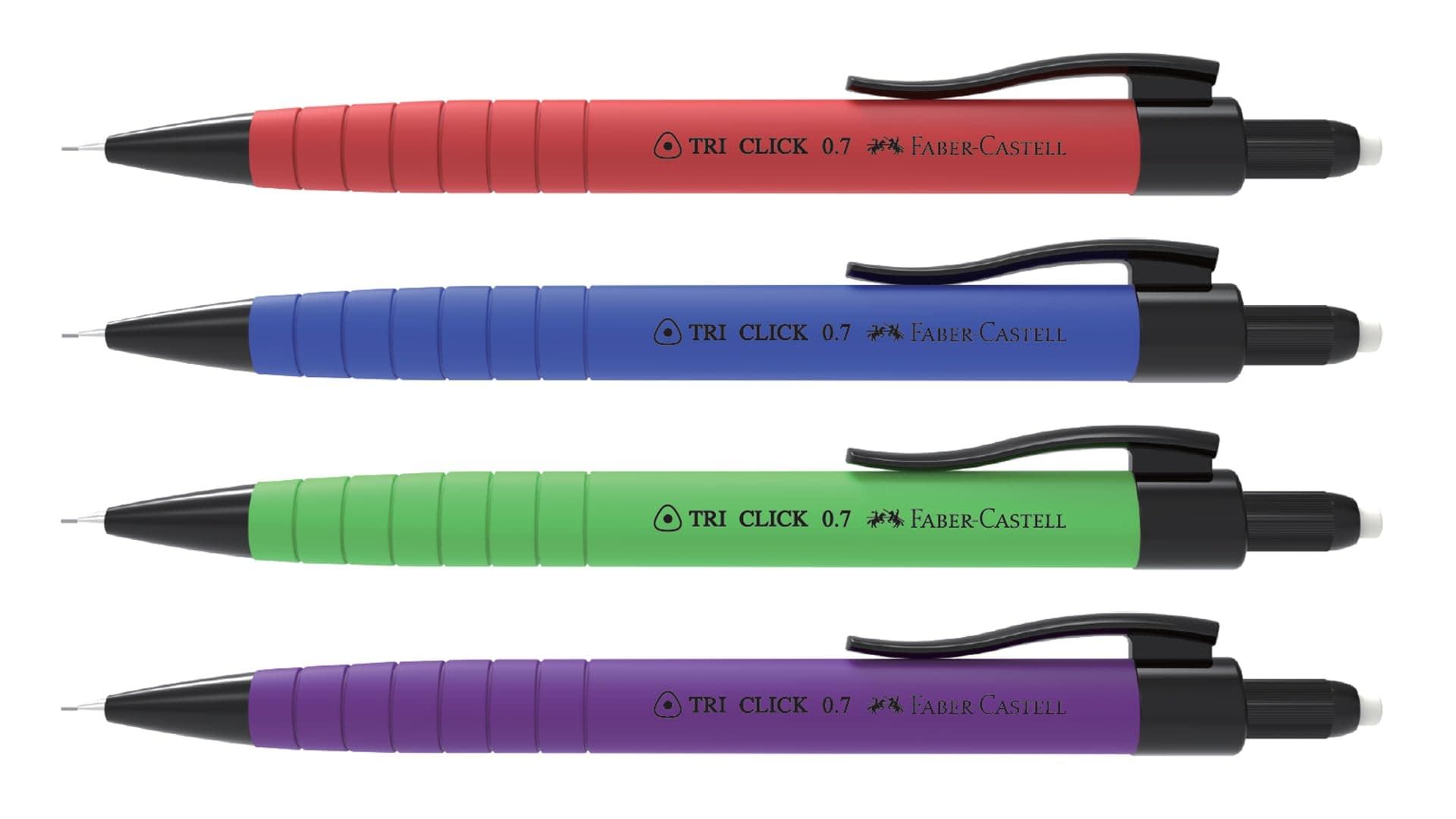 FABER-CASTELL, Faber Versatil Kalem Tri-Click Rubberized 0.5mm, 5084136208000, 1 adet, Asorti