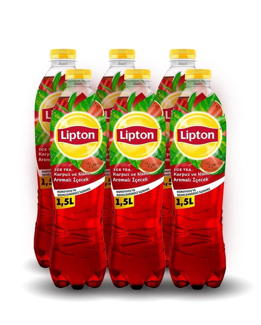 Lipton Ice Tea Karpuz ve Nane Aromalı Soğuk Çay Pet 6 x 1,5 L