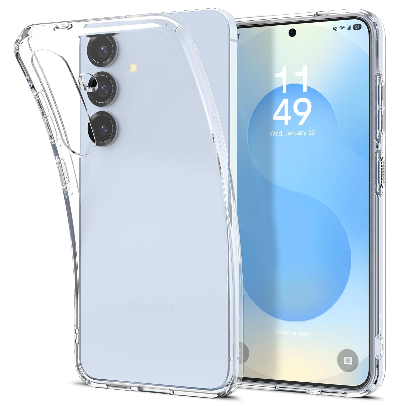 Spigen Galaxy S25 Plus ile Uyumlu Kılıf Liquid Crystal Clear - ACS08974