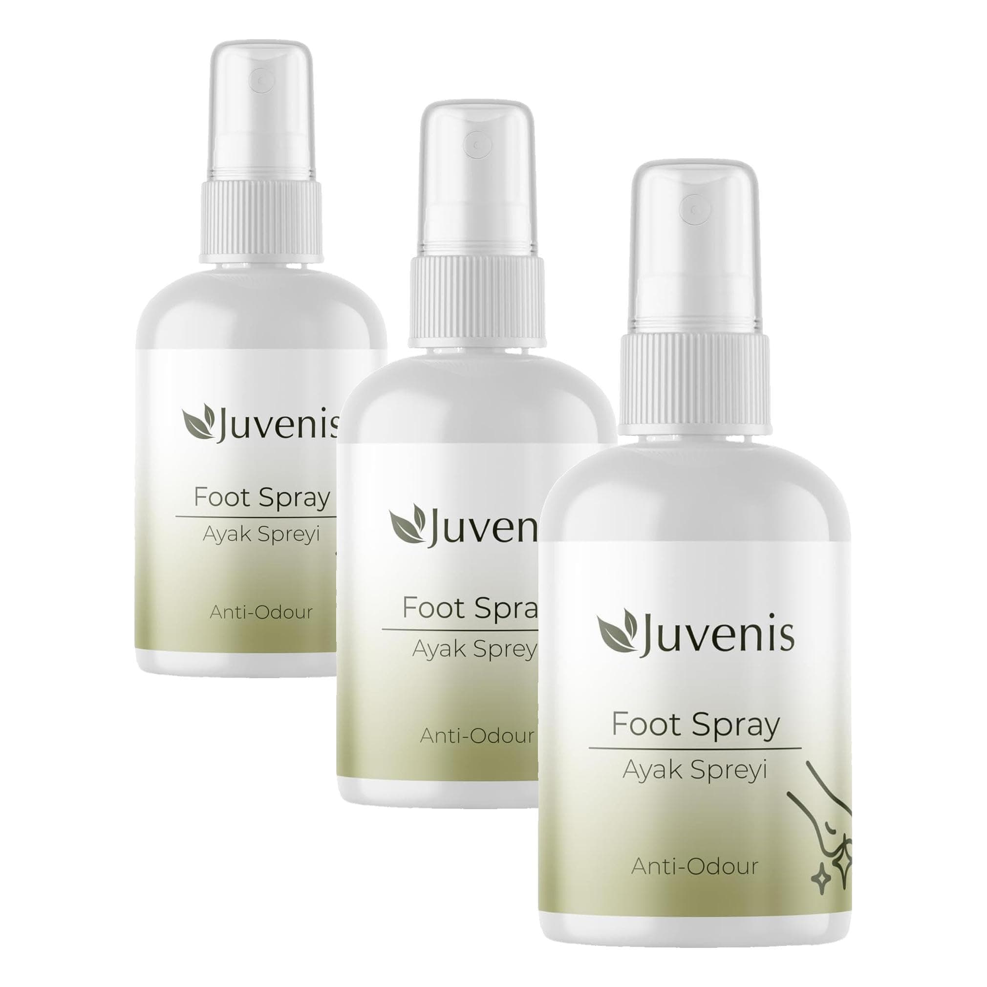 Juvenis Kötü Koku Karşıtı Ayak Spreyi 50 Ml. (3 paketi)