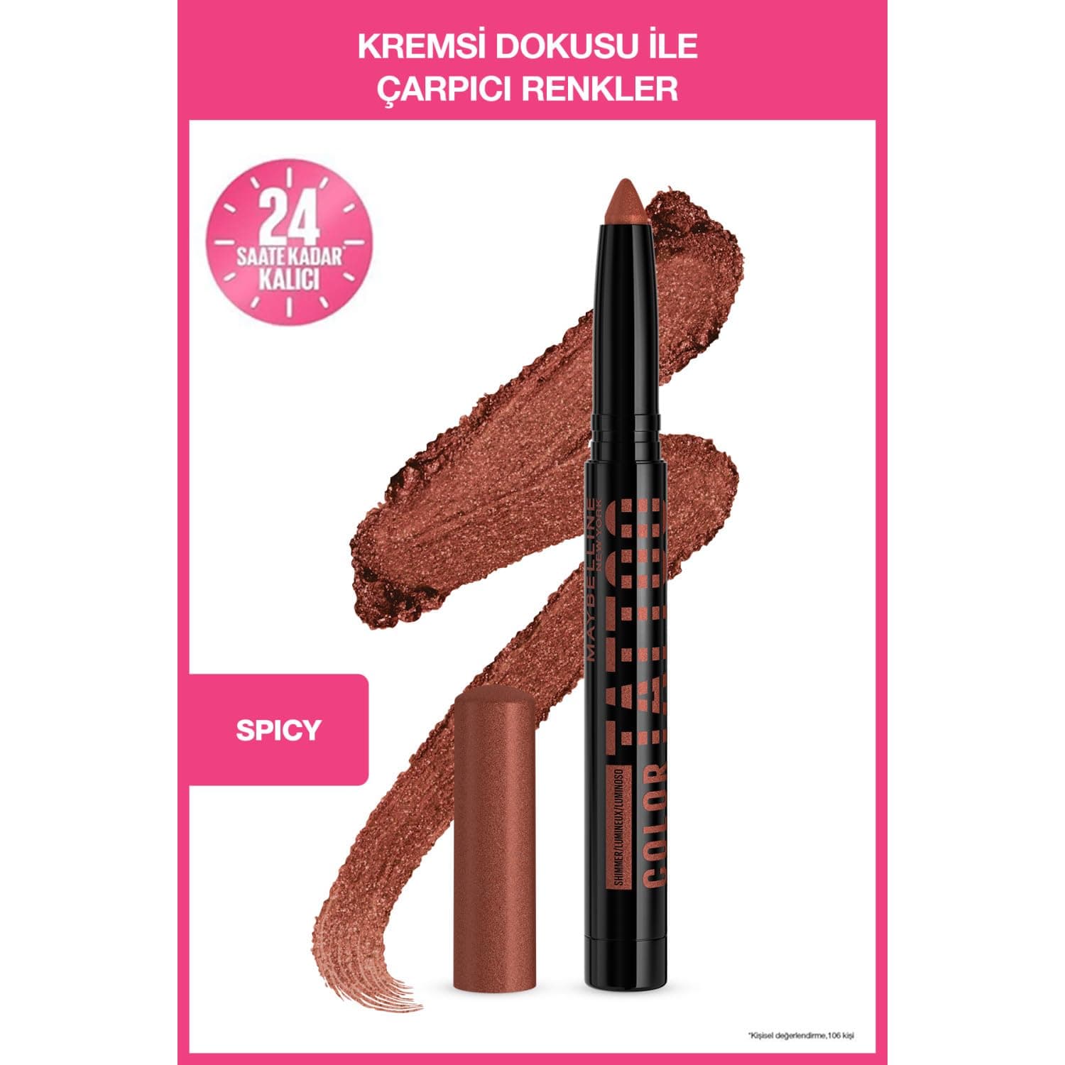 MAYBELLINE Color Tattoo 24H Eye Stix - Spicy