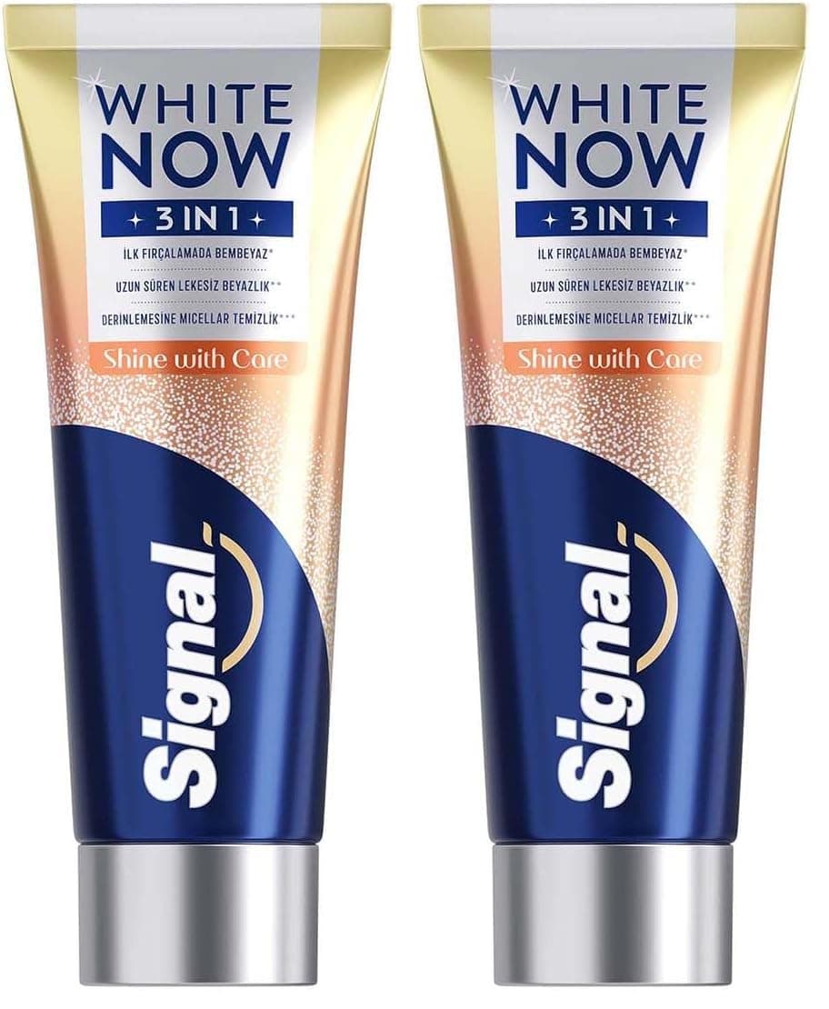 Signal White Now 3in1 Shine with Care Diş Macunu (2 paketi)