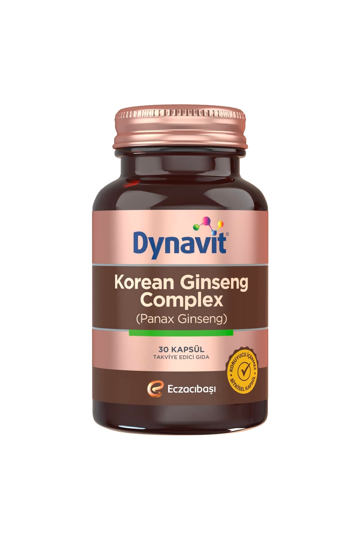 Dynavit Korean Ginseng Complex (Panax Ginseng) 30 Bitkisel Kapsül - Panax Ginseng, Ginkgo Biloba, L-Arjinin