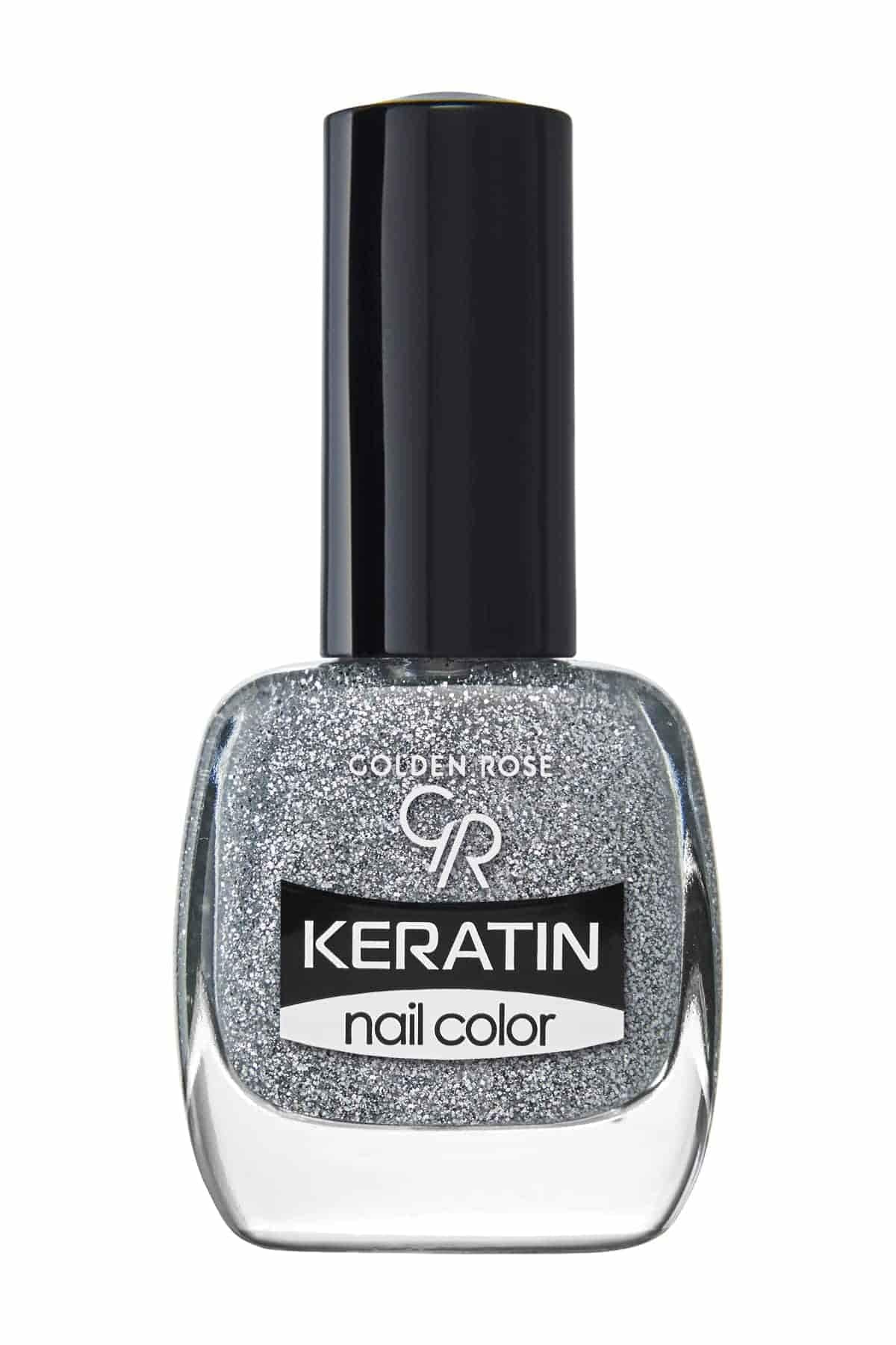 Golden Rose Keratin Nail Color Glitter No: 401 - Keratin İçerikli Güçlendirici Parlak Oje