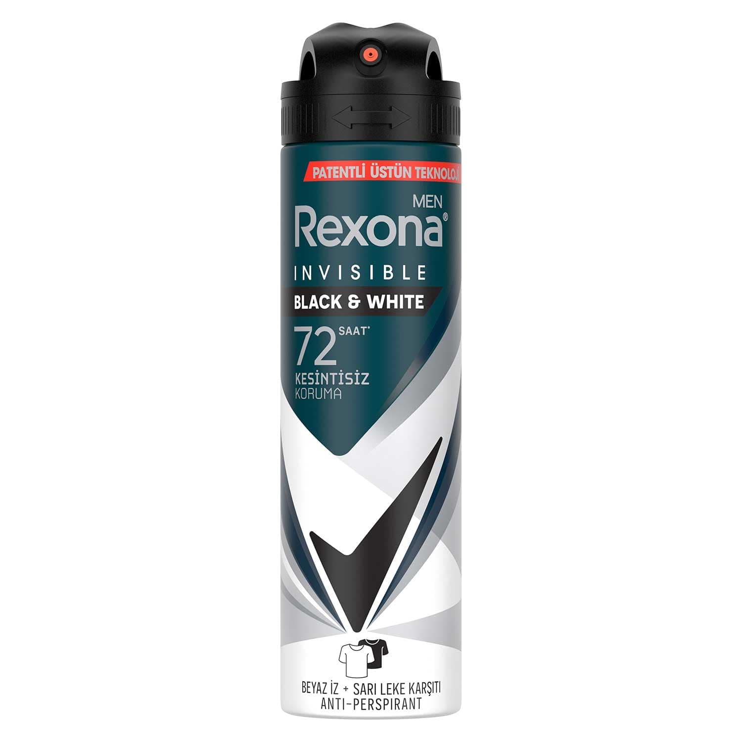 Rexona Men Erkek Sprey Deodorant Invisible Black & White 150 ml