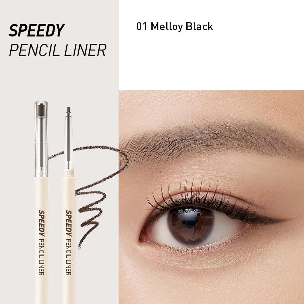 Peripera Suya Dayanıklı Kolay Kullanım Sunan Göz Kalemi Peripera Speedy Pencil Liner (1 Melloy Black)