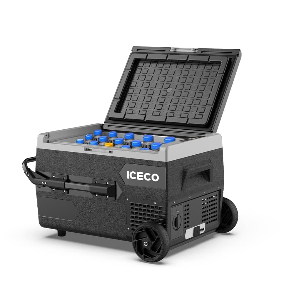 ICECO K65S 12/24V 65lt Akülü, Kablolu, Kompresörlü Tekerlekli Outdoor Oto Buzdolabı & Dondurucu